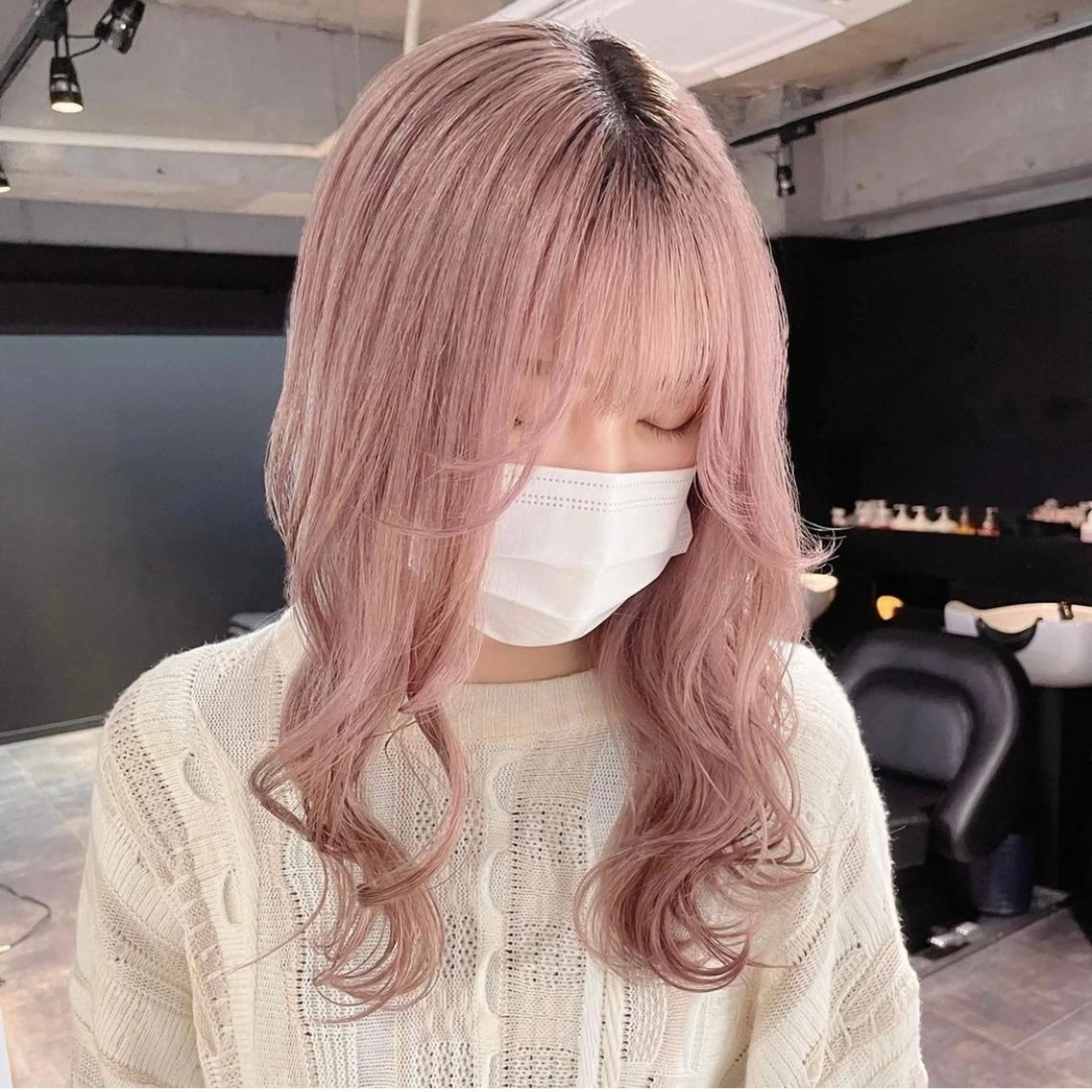 ロング カラー ピンクカラー ヘアカラー トリートメント MiL所属・✨ハイトーン✨ 濱田知孝のヘアスタイル