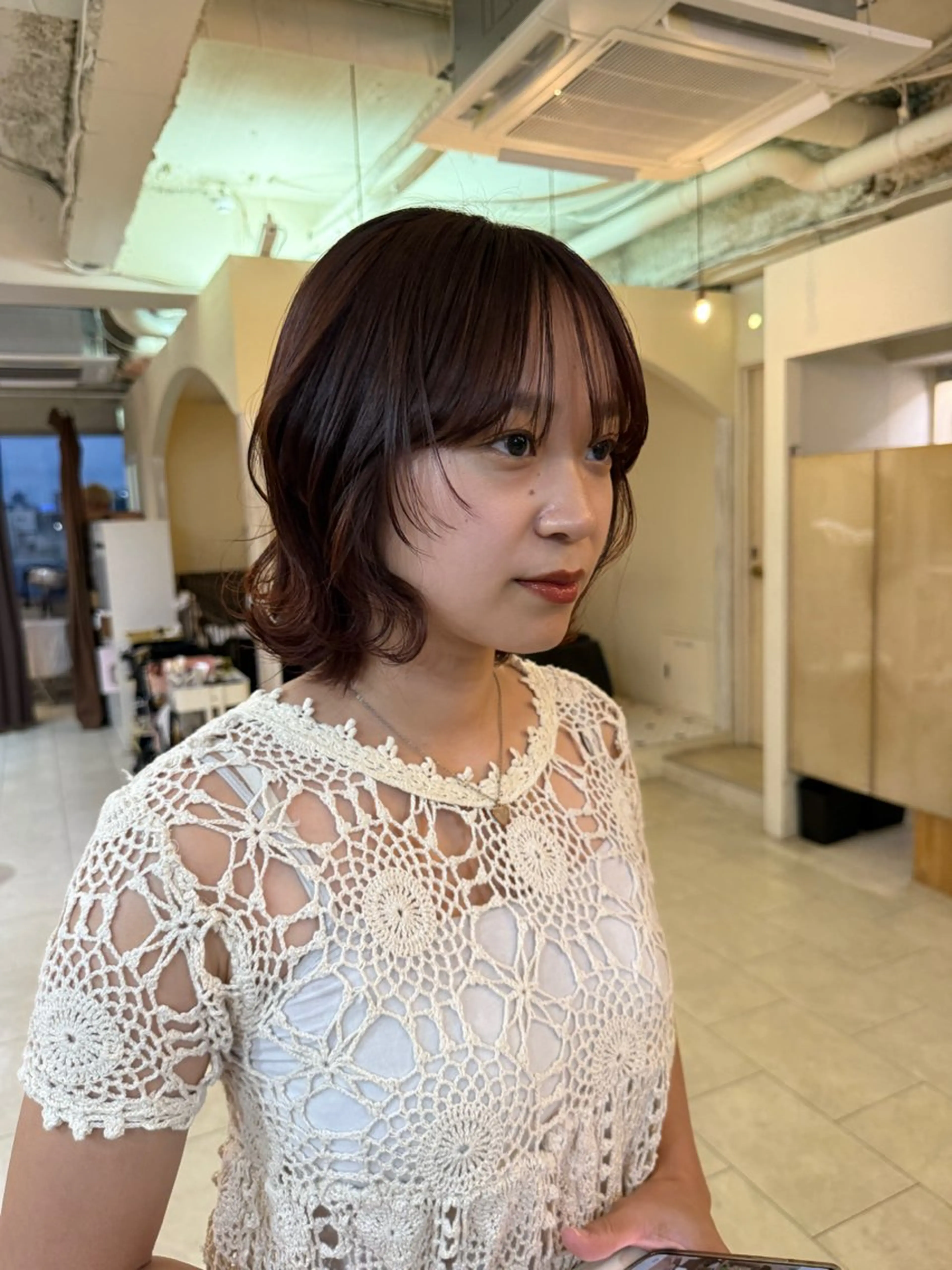 ショート ヘアカラー Maho/海外 レイヤー/ハッシュのヘアスタイル