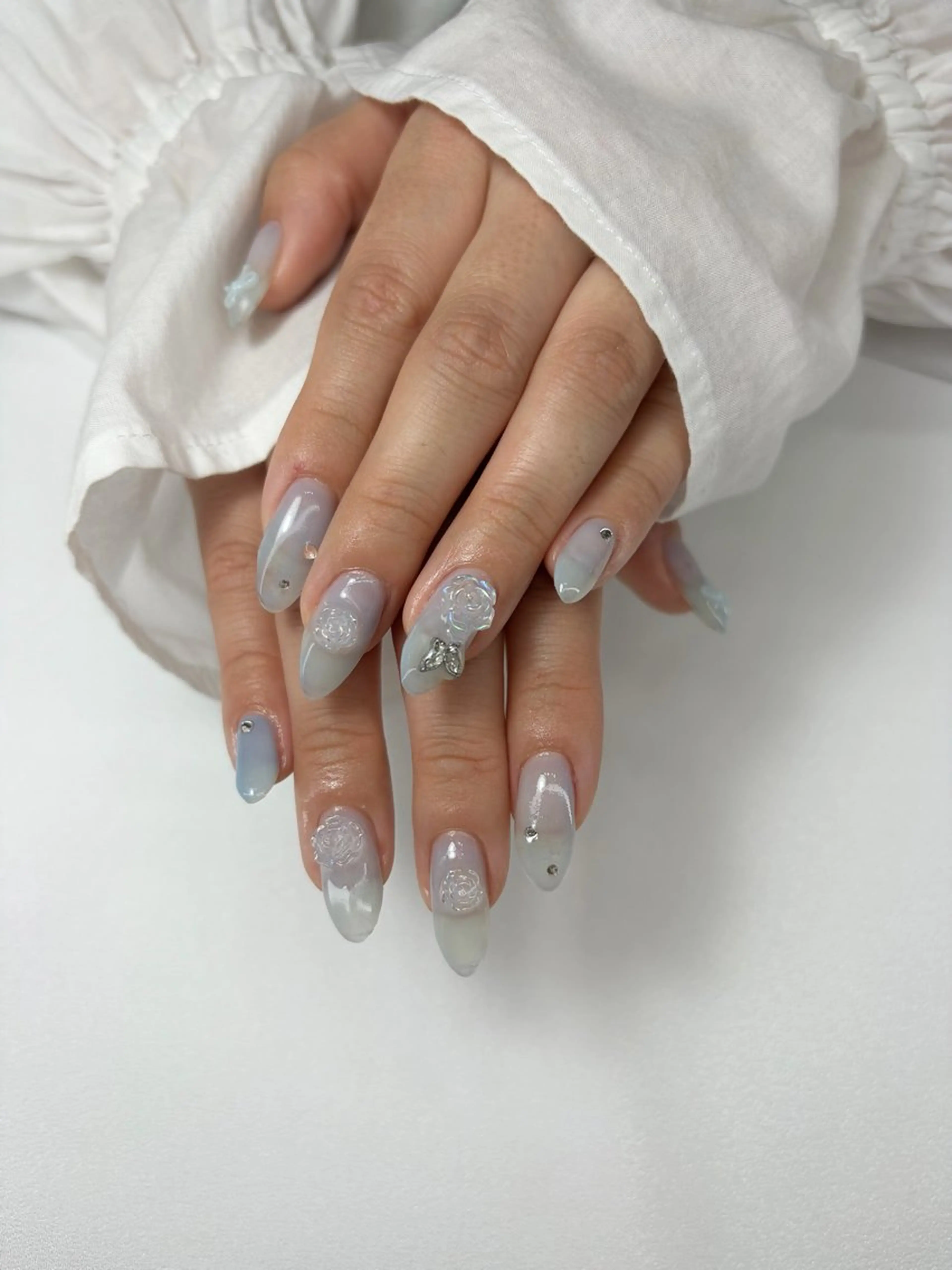 ネイル ブルー ハンドネイル iro+ nailのネイルデザイン