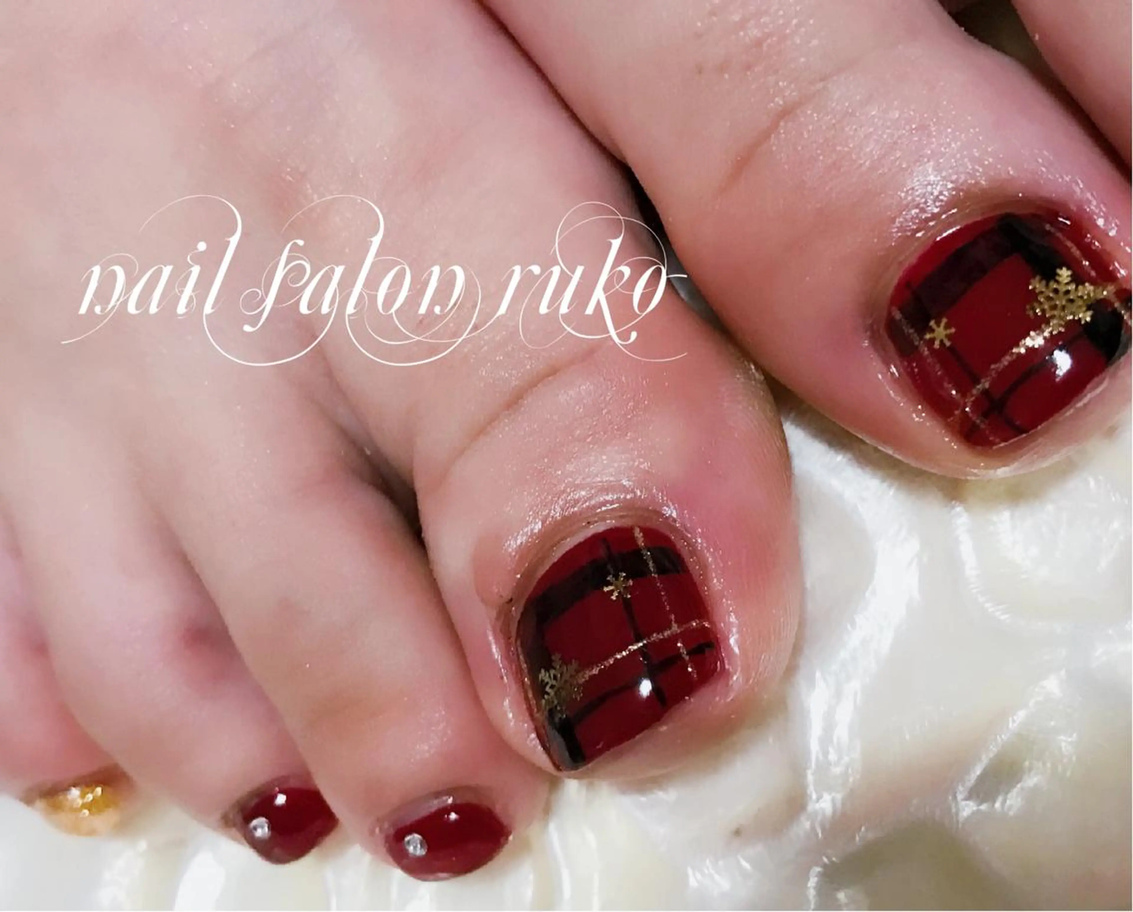 ネイル アニマル柄 フットネイル pang akiのマツエク・マツパデザイン