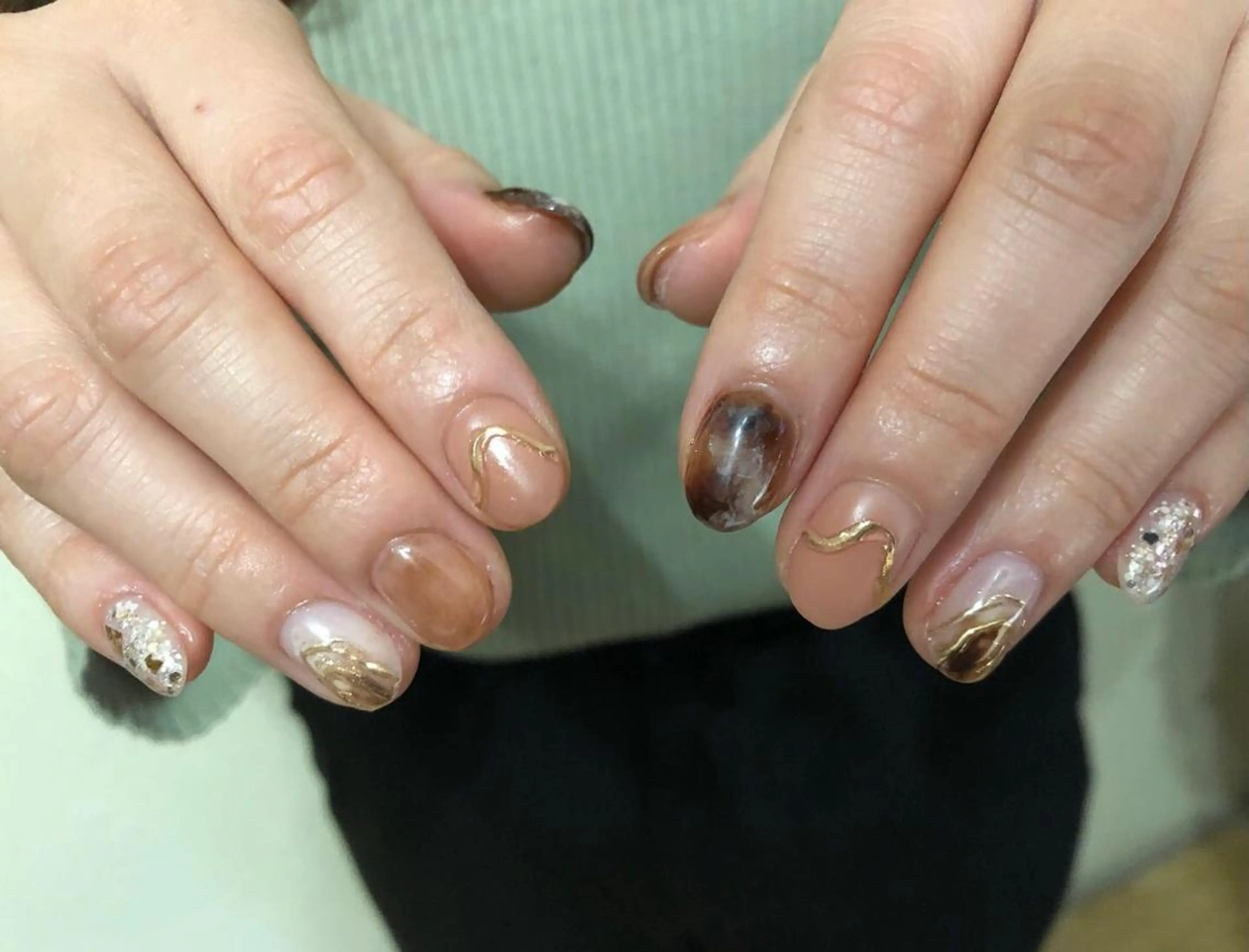 ネイル パラあり！フィルイン 美フォルムのネイルデザイン