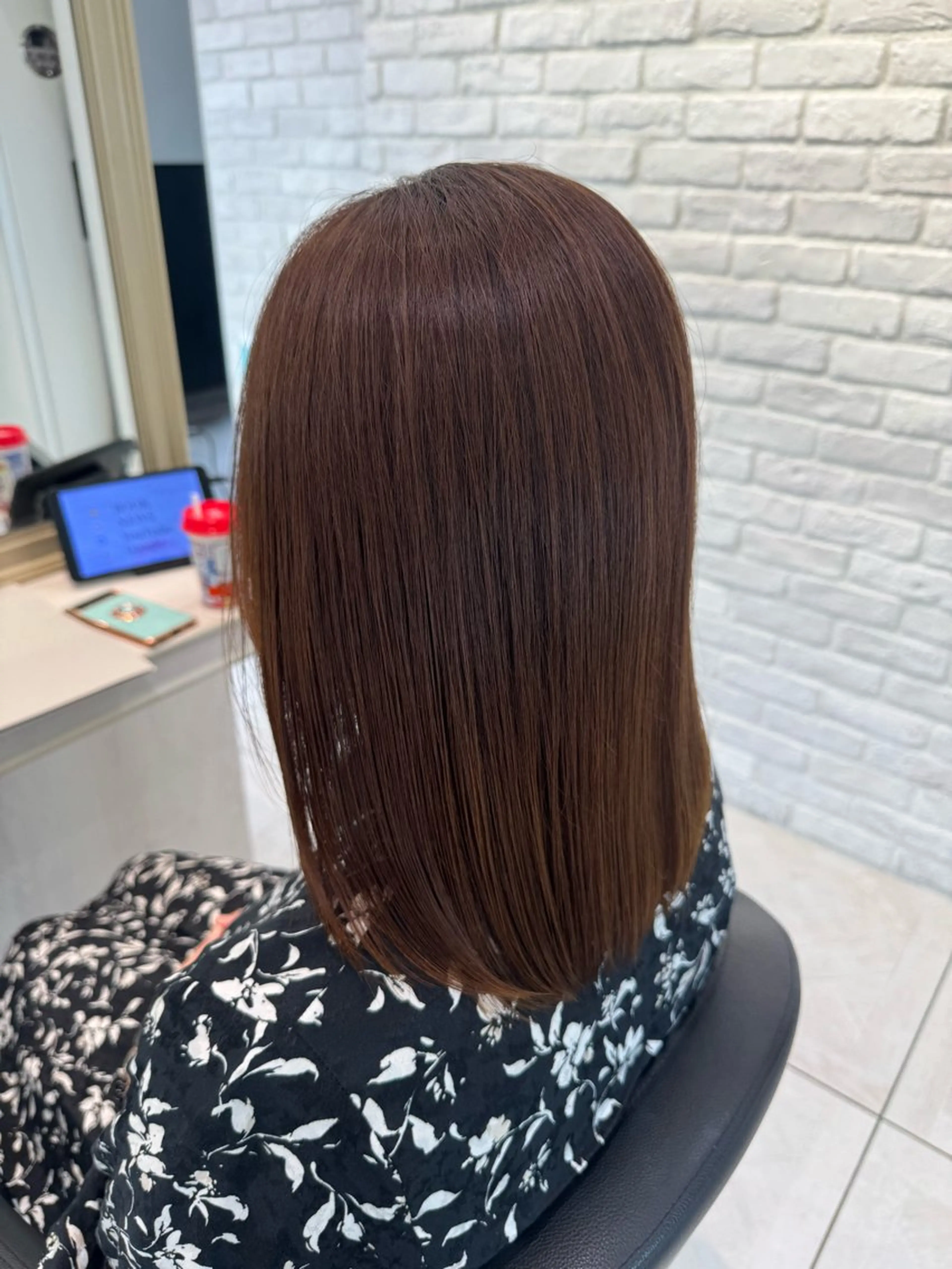 ミディアム 髪質改善 縮毛矯正 カット 縮毛矯正 【縮毛矯正特化】 渡邉敦也のヘアスタイル