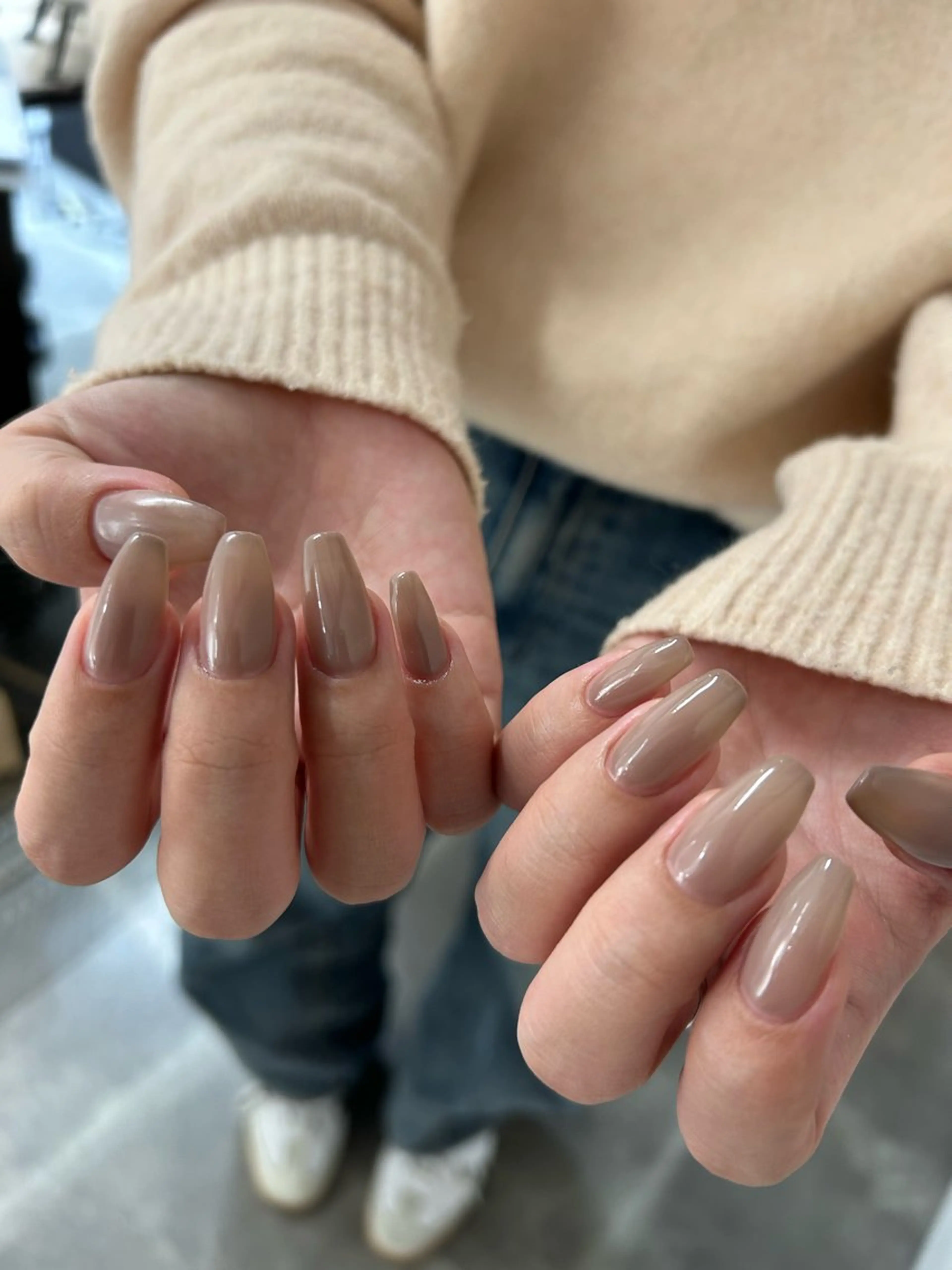 オフ込みワンカラーネイルです♡の写真