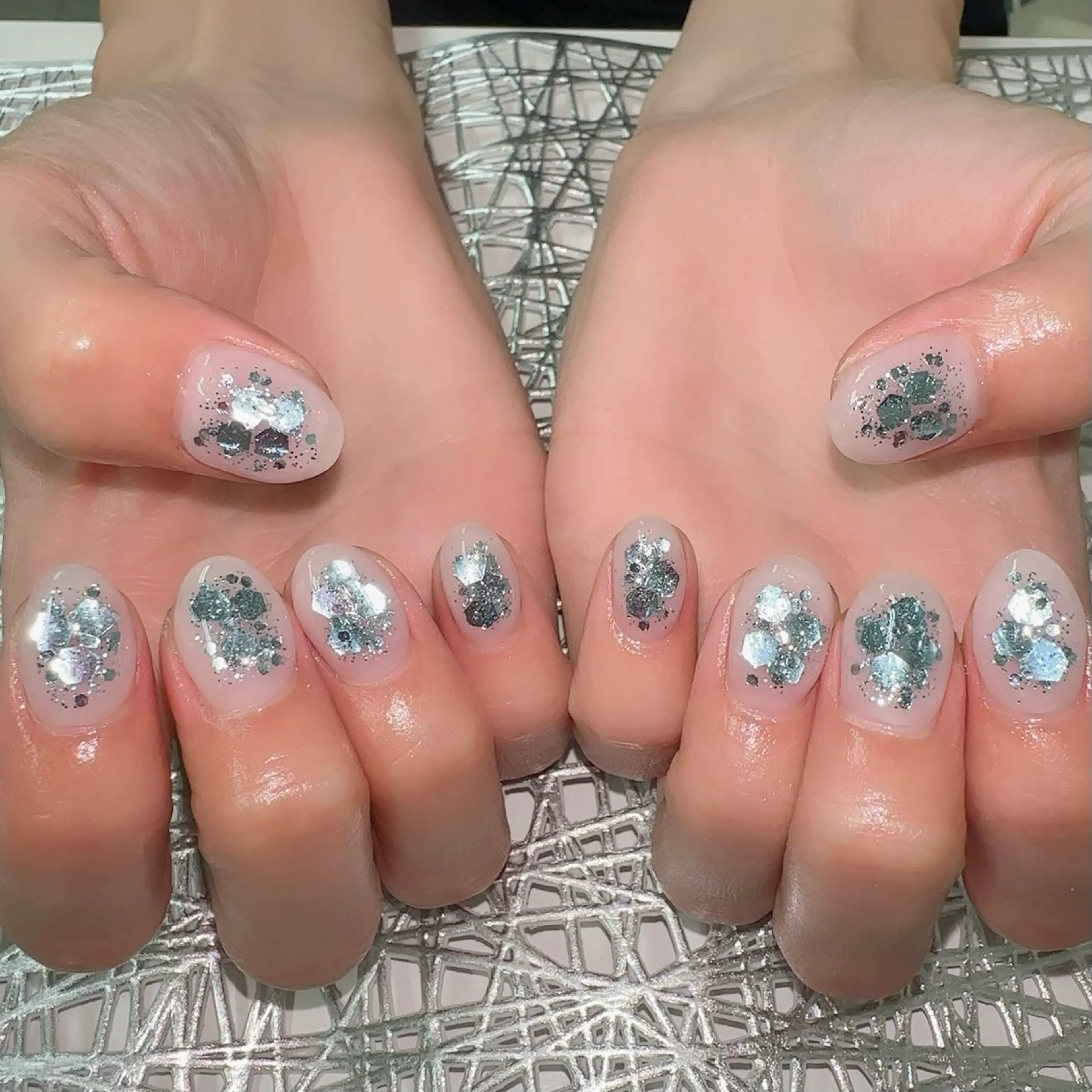 ネイル ラメ(グリッター) ハンドネイル KAONAIL ☆MAI☆のネイルデザイン