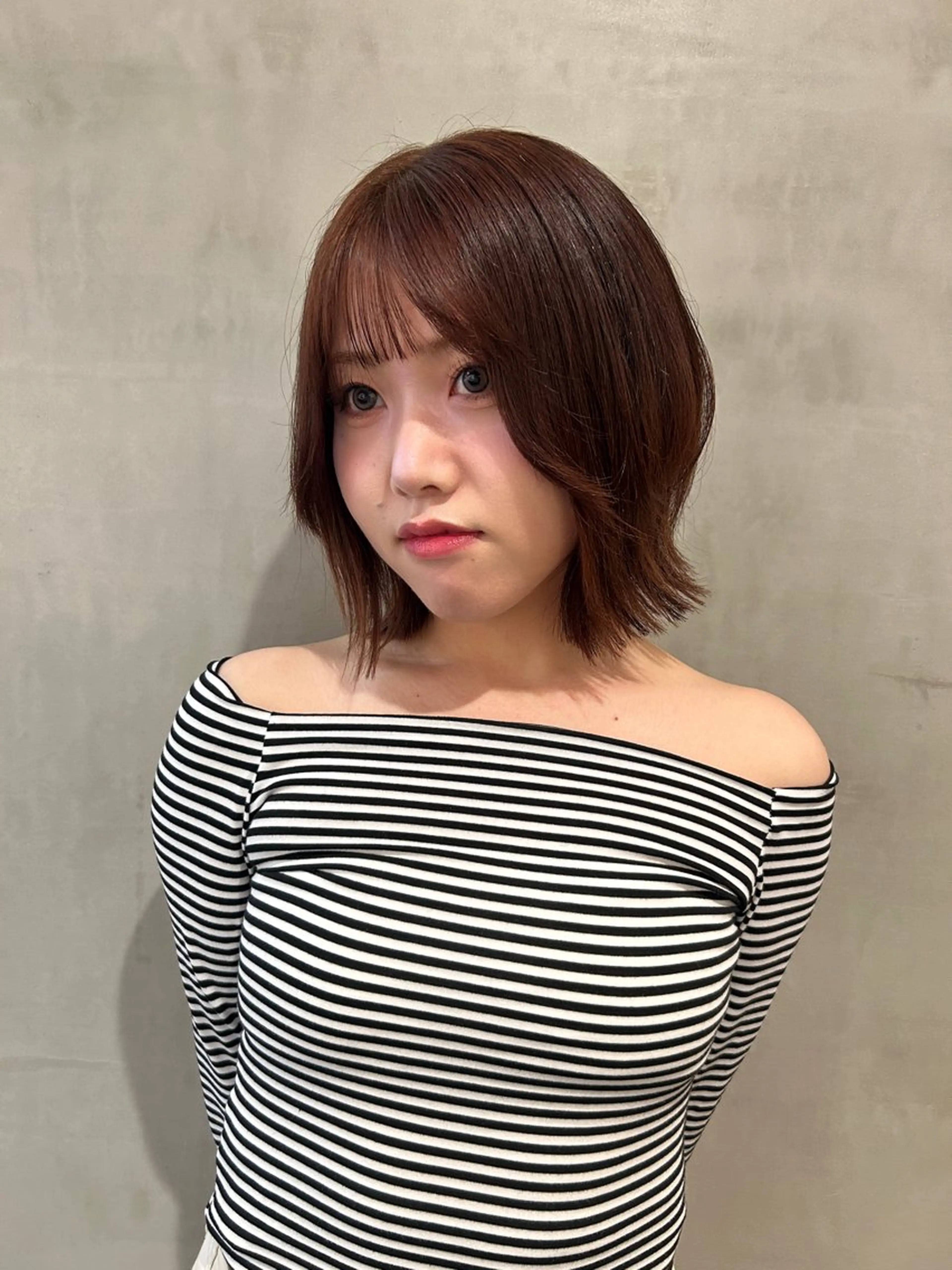 ミディアム ボブレイヤー ボブ レイヤーカット カット トリートメント ヘッドスパ デザイン/アレンジ ❤︎イシイレイのヘアスタイル