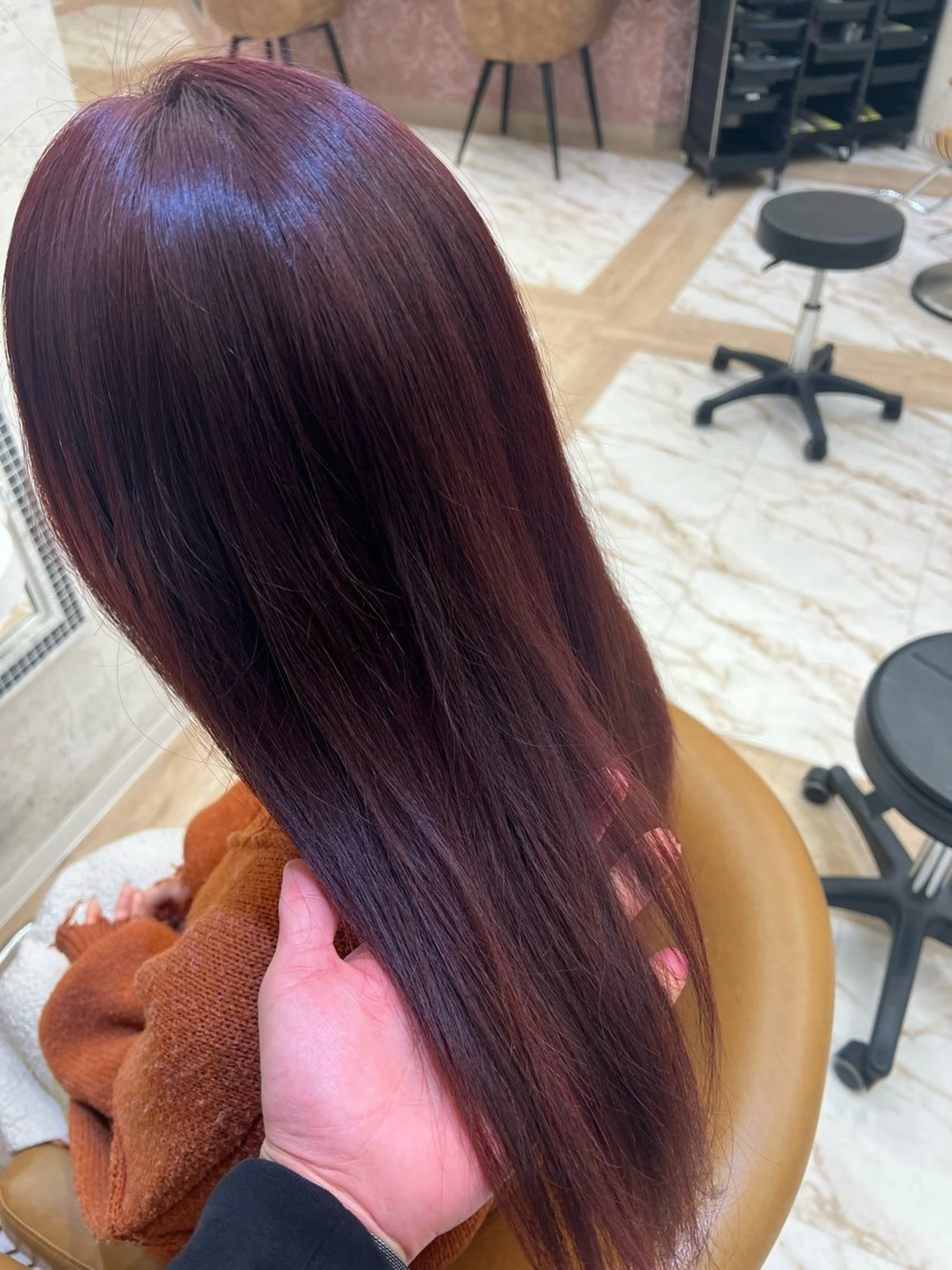 セミロング カラー カット ヘアカラー トリートメント ヘッドスパ 縮毛矯正/ブリーチ なしダブルカラー輝希のヘアスタイル