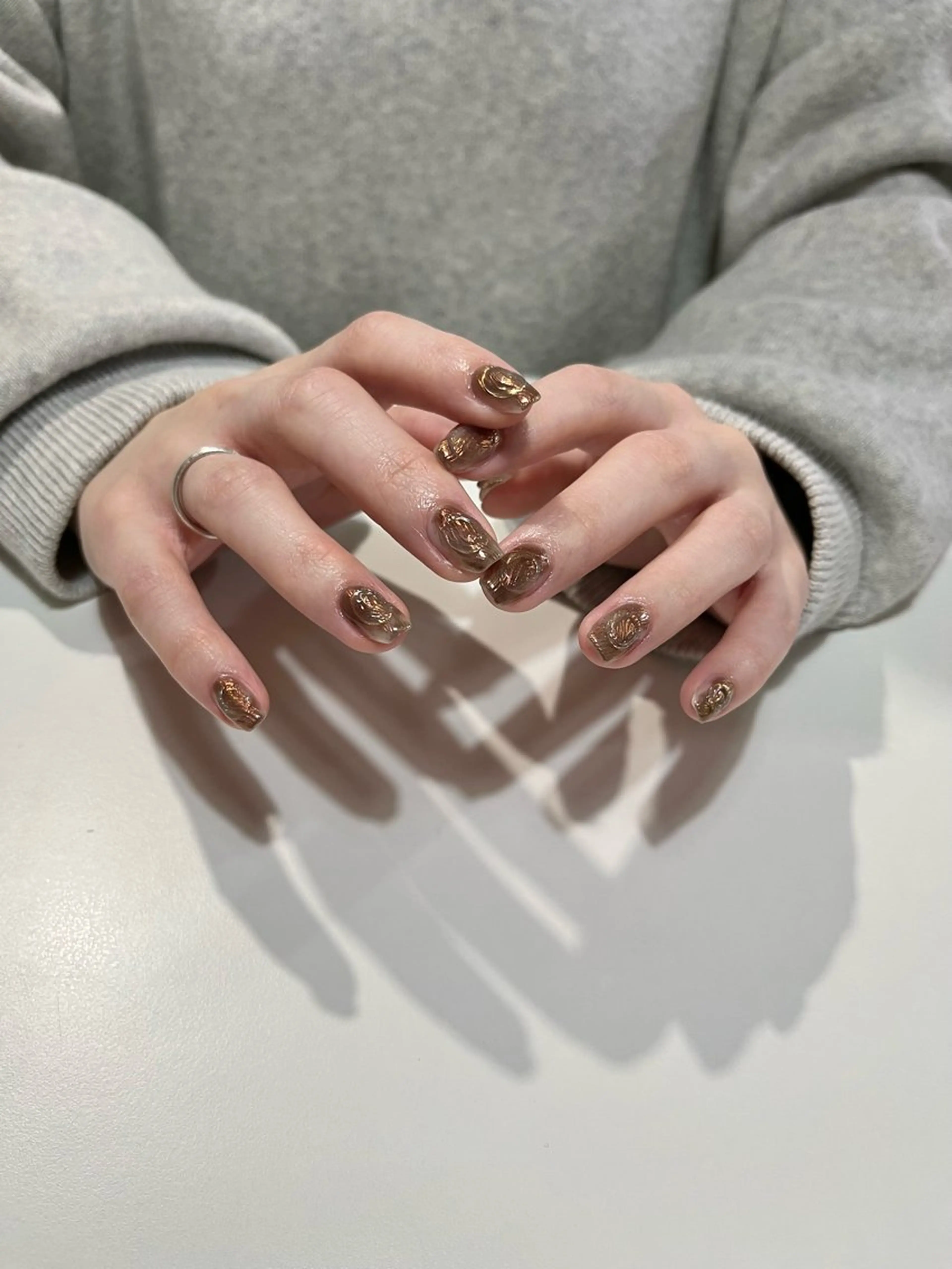 ネイル ブラウン HARUNOKA misakiのネイルデザイン