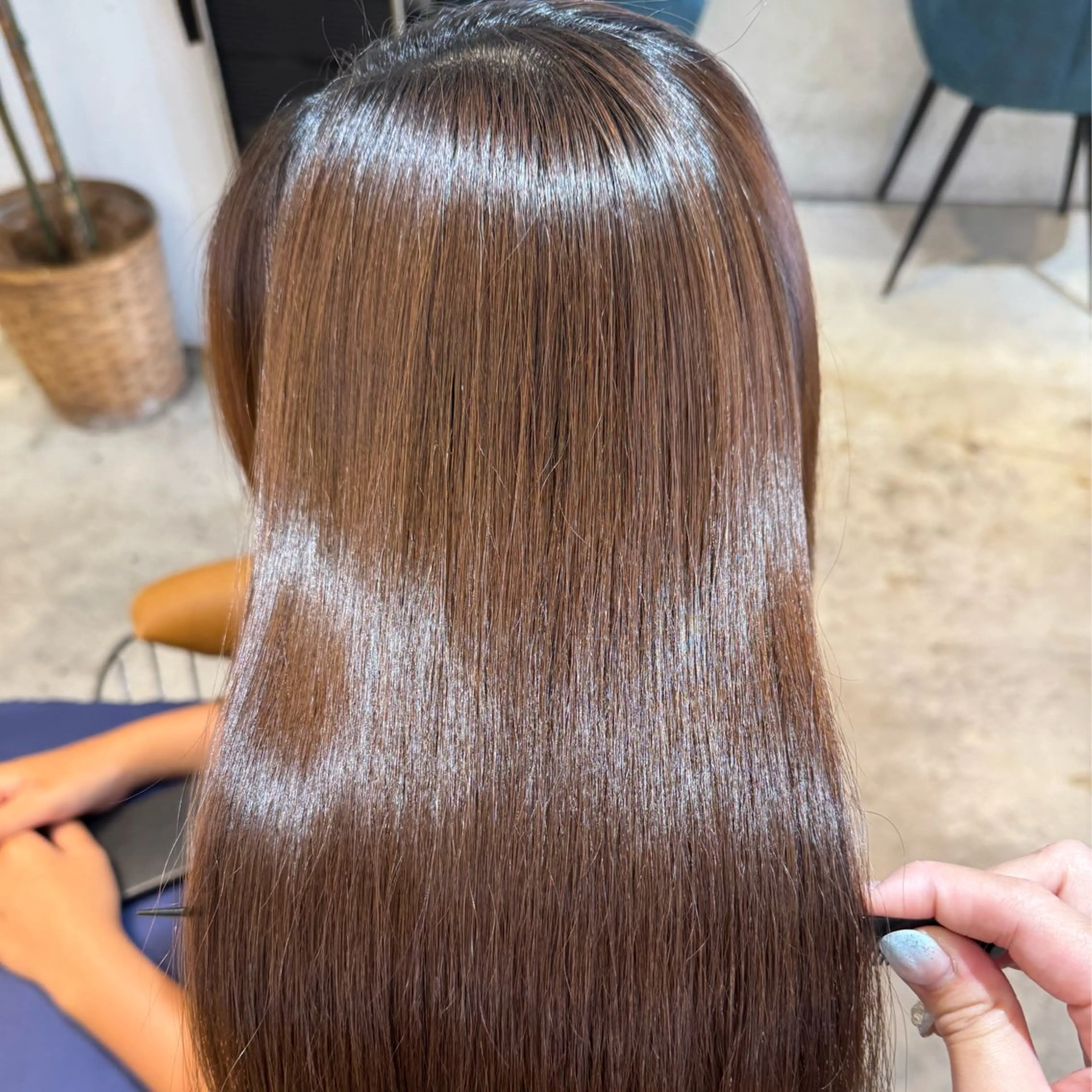 ロング 髪質改善 ロング 縮毛矯正 カット ヘアカラー トリートメント ヘアセット 髪質改善/ボブ /韓国/erikoのヘアスタイル