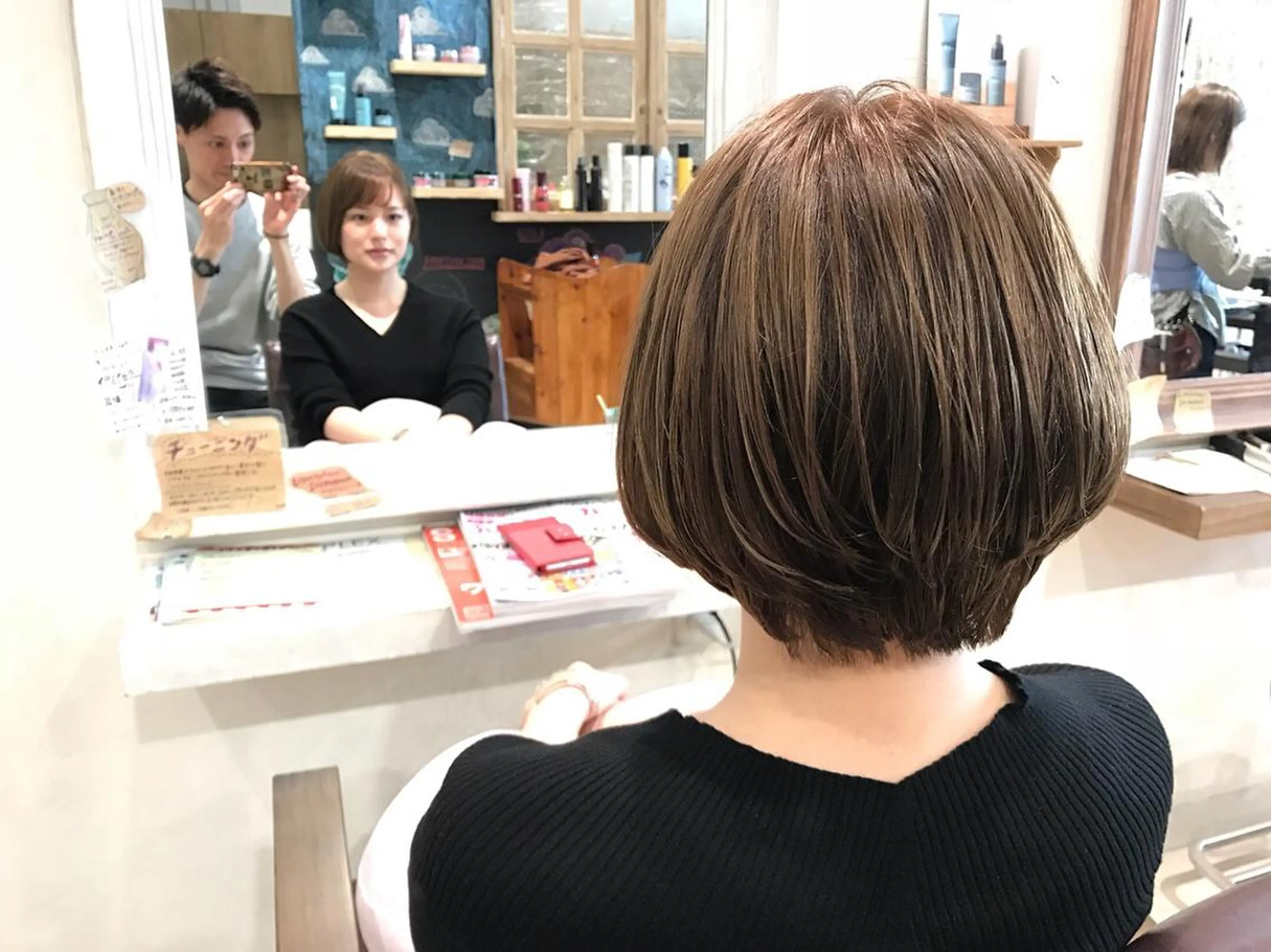 ショート カラー ボブ メンズ指名多数!! SiLO 田島のヘアスタイル