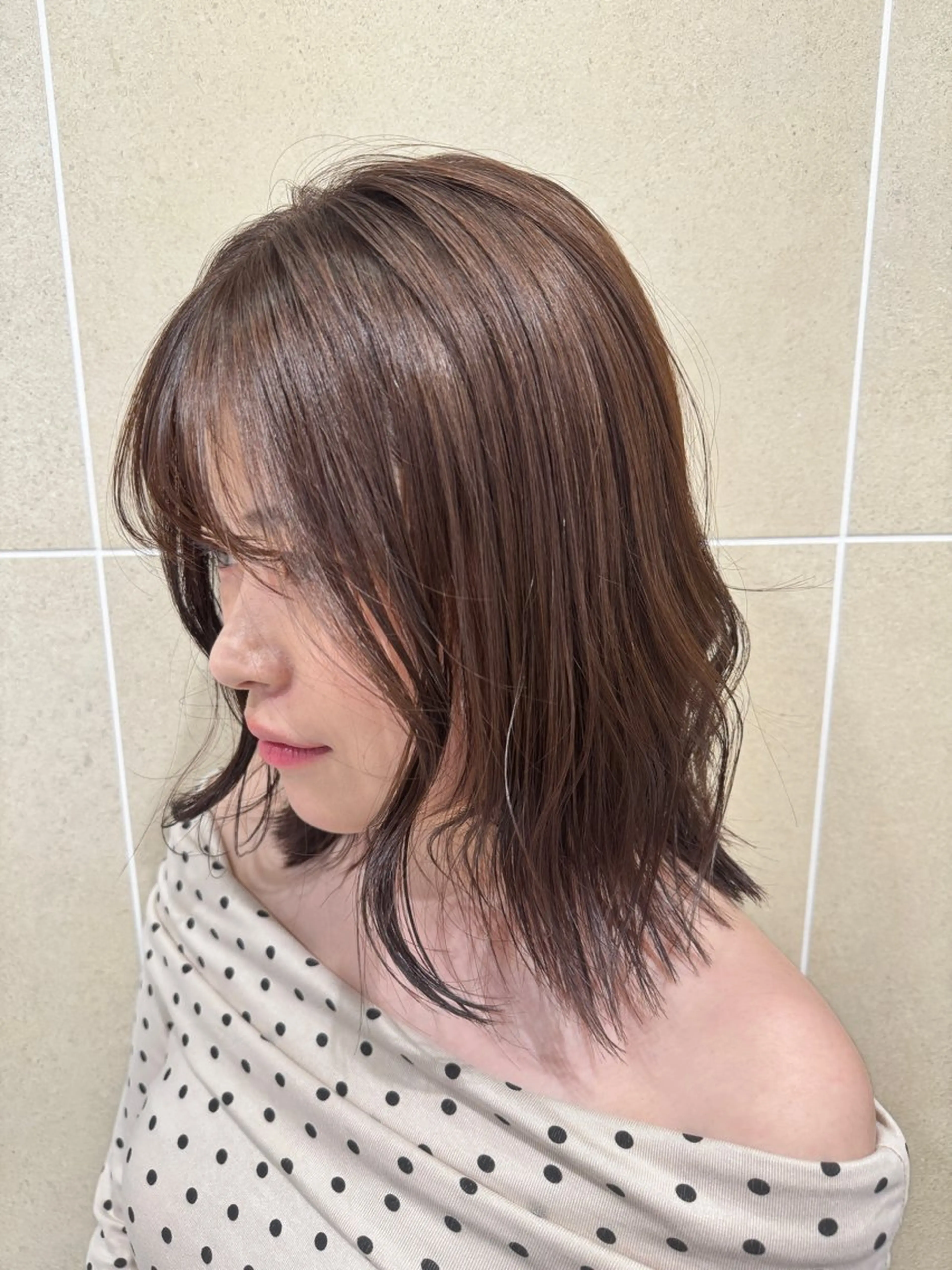 ミディアム カラー ベージュカラー ヘアカラー トリートメント sakura❀/板橋 モデル募集中🪄︎︎のヘアスタイル