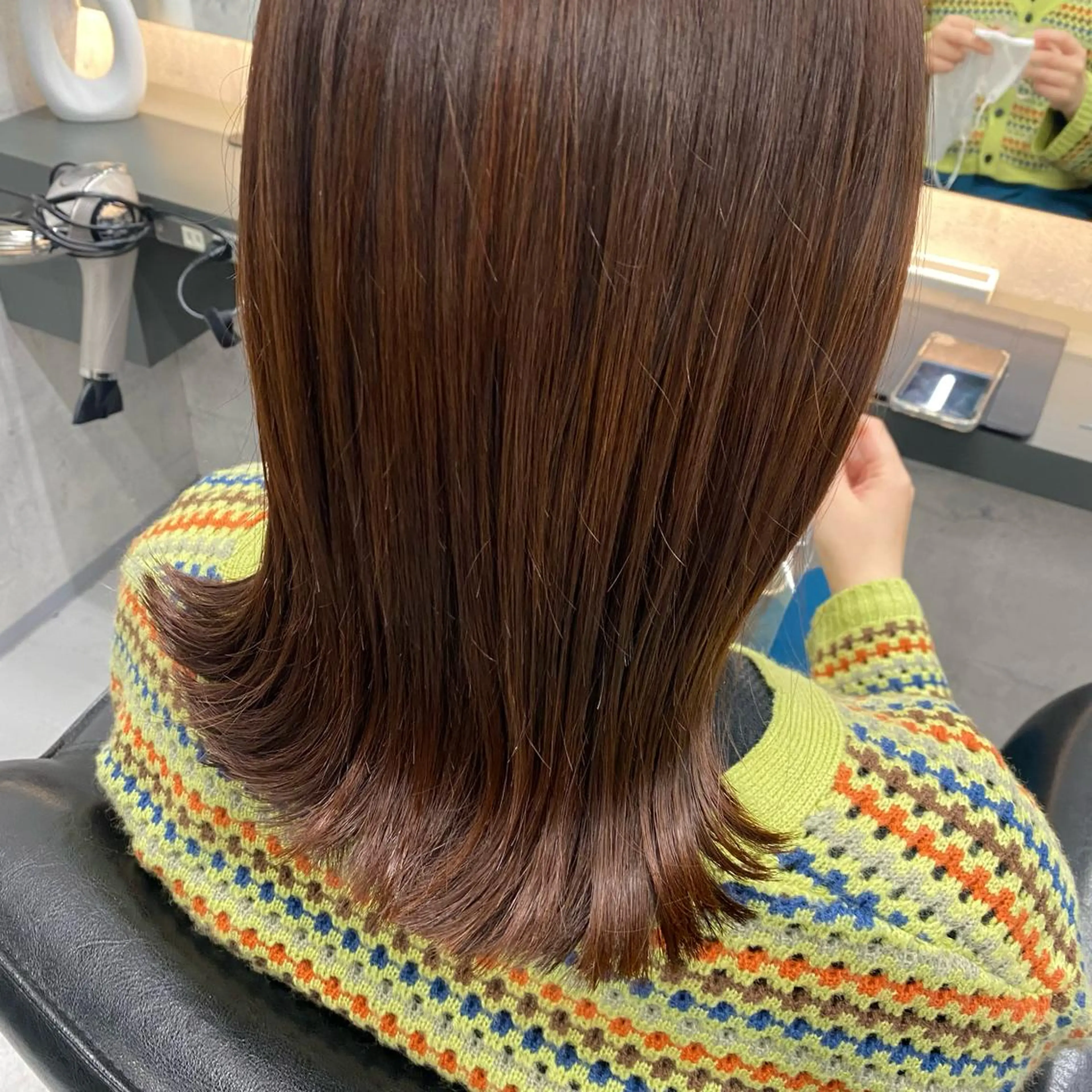 ミディアム カラー Misora/ボブ/ レイヤー/艶カラーのヘアスタイル