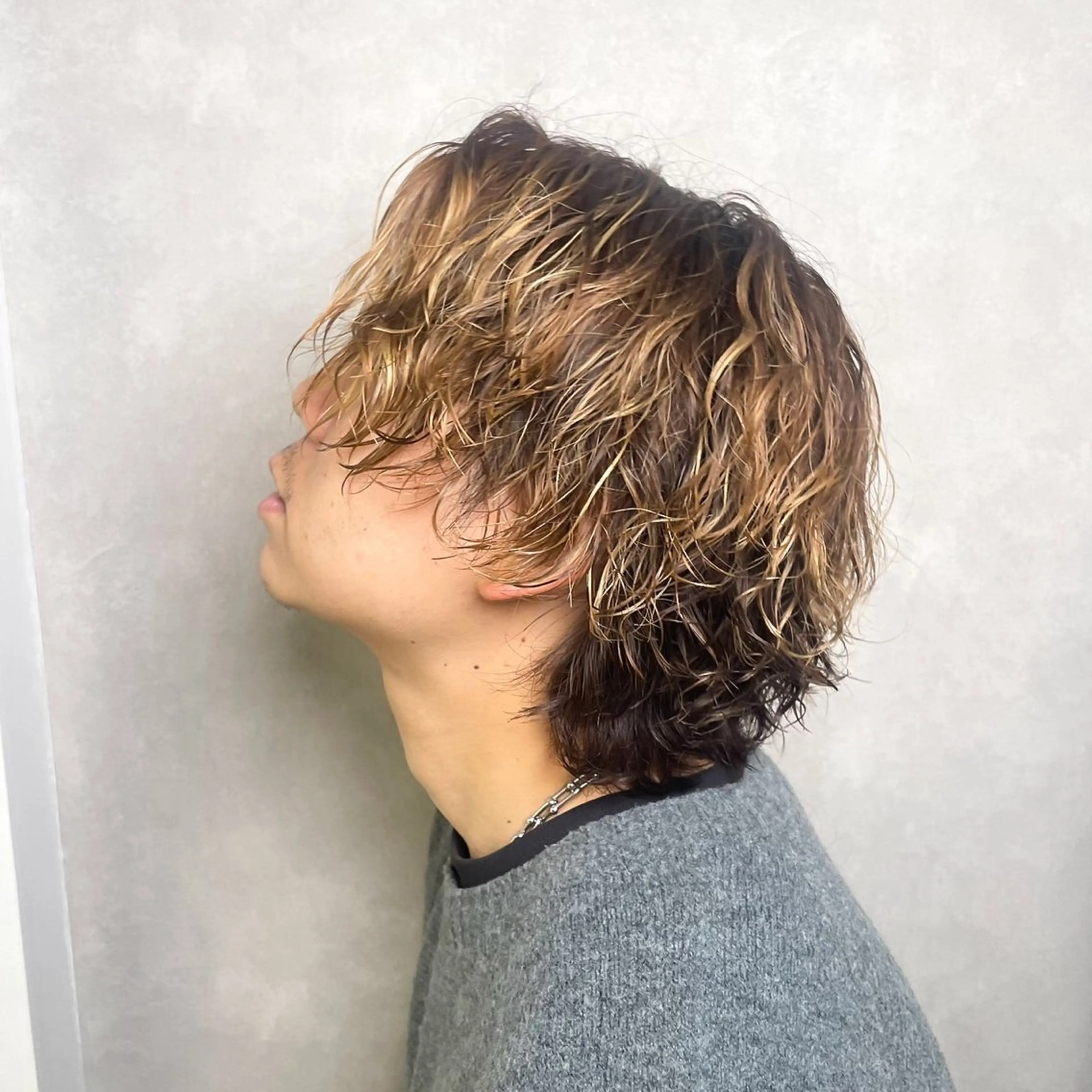 パーマ メンズ ダウンパーマ特化💎 ボブ・レイヤーりなのヘアスタイル