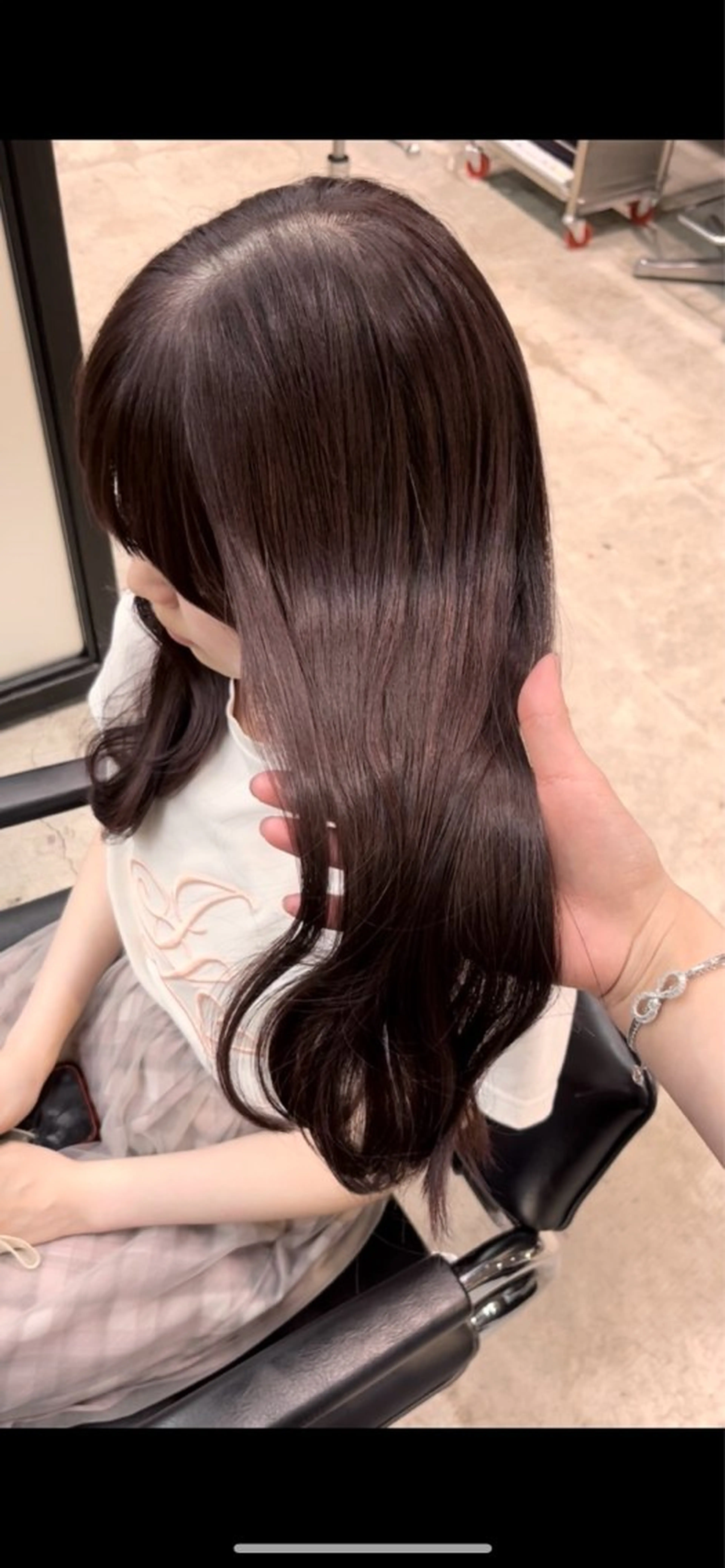 カラー ラベンダーカラー ショート/センタ ーパート/池袋ももなのヘアスタイル