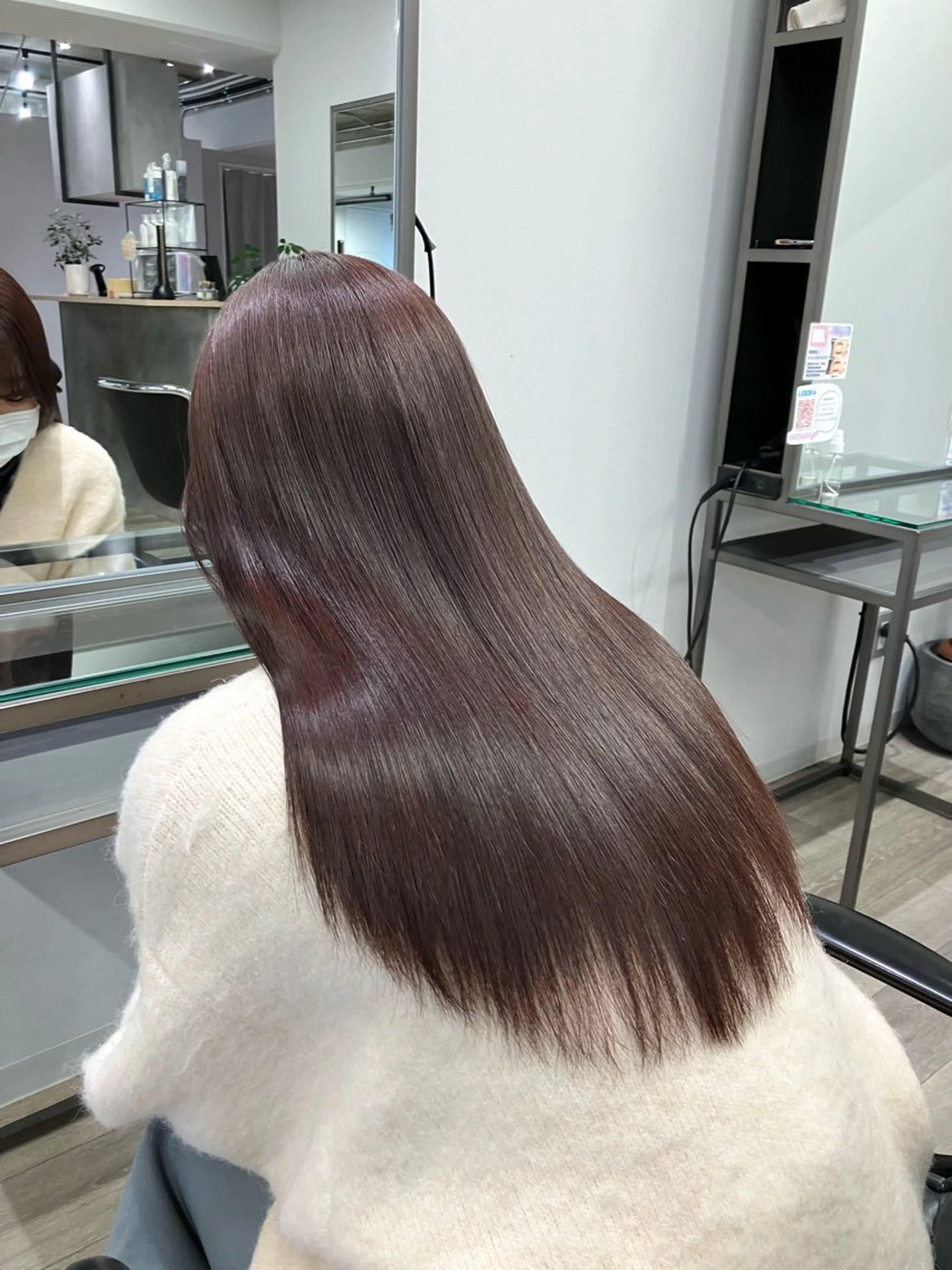 ロング カラー ケアカラー 縮毛矯正 トリートメント 髪質改善/縮毛矯正 /美髪カラー/こてのヘアスタイル