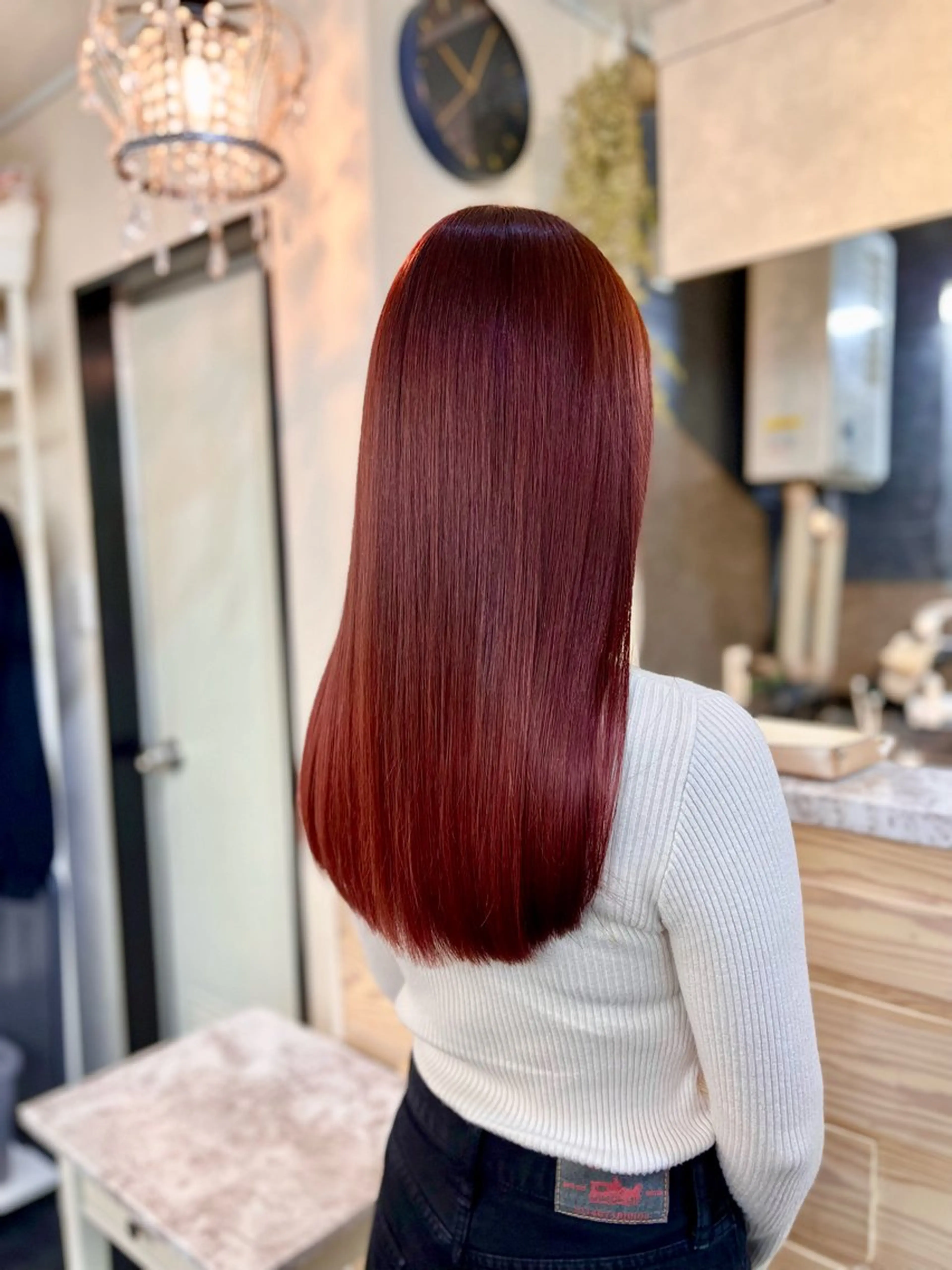 ロング カラー ルビー 髪質改善 ヘアカラー トリートメント wavi hair所属・後藤 ユウキ/髪質改善🫧のヘアスタイル