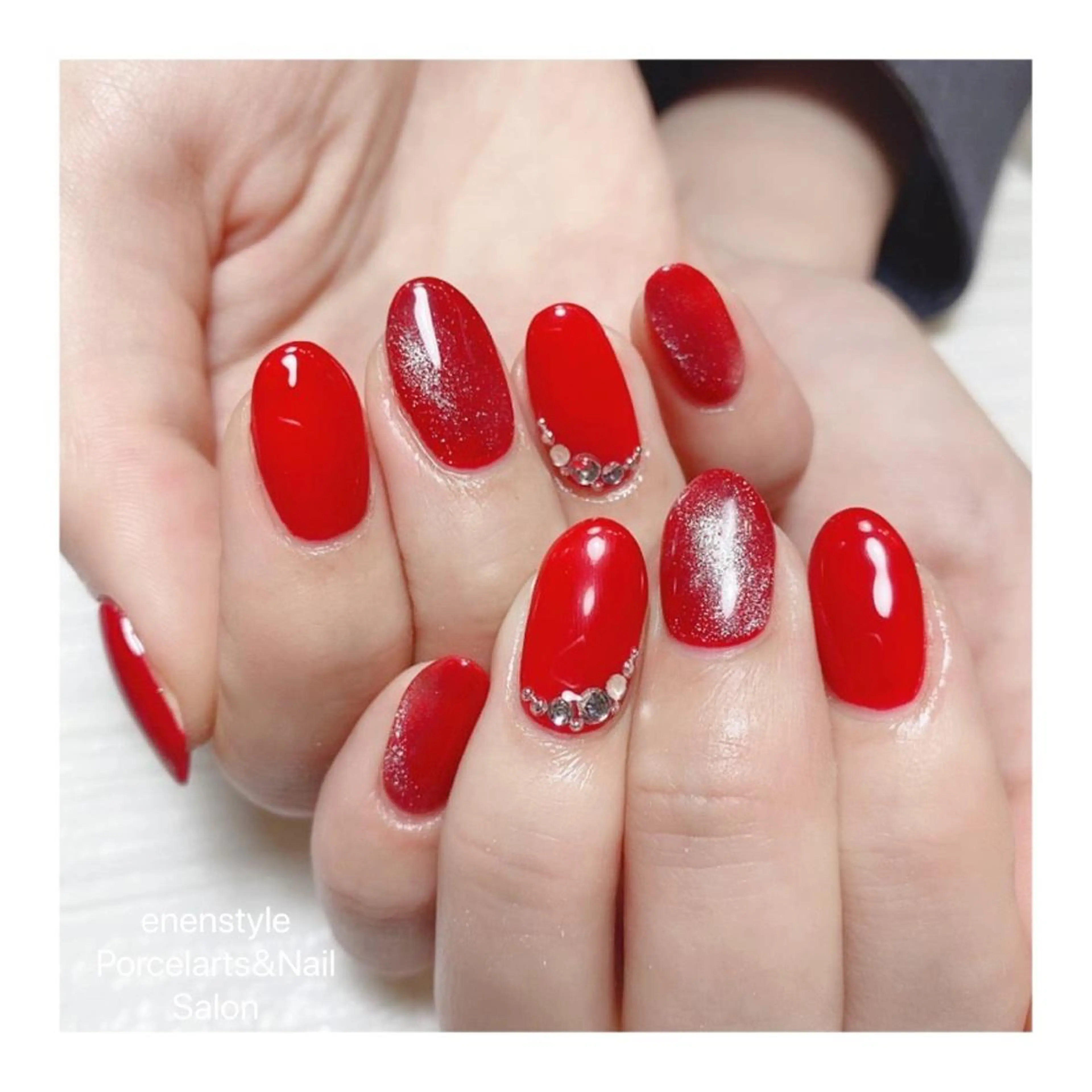 ミディアム ネイル ハンドネイル 👑enen style👑のネイルデザイン