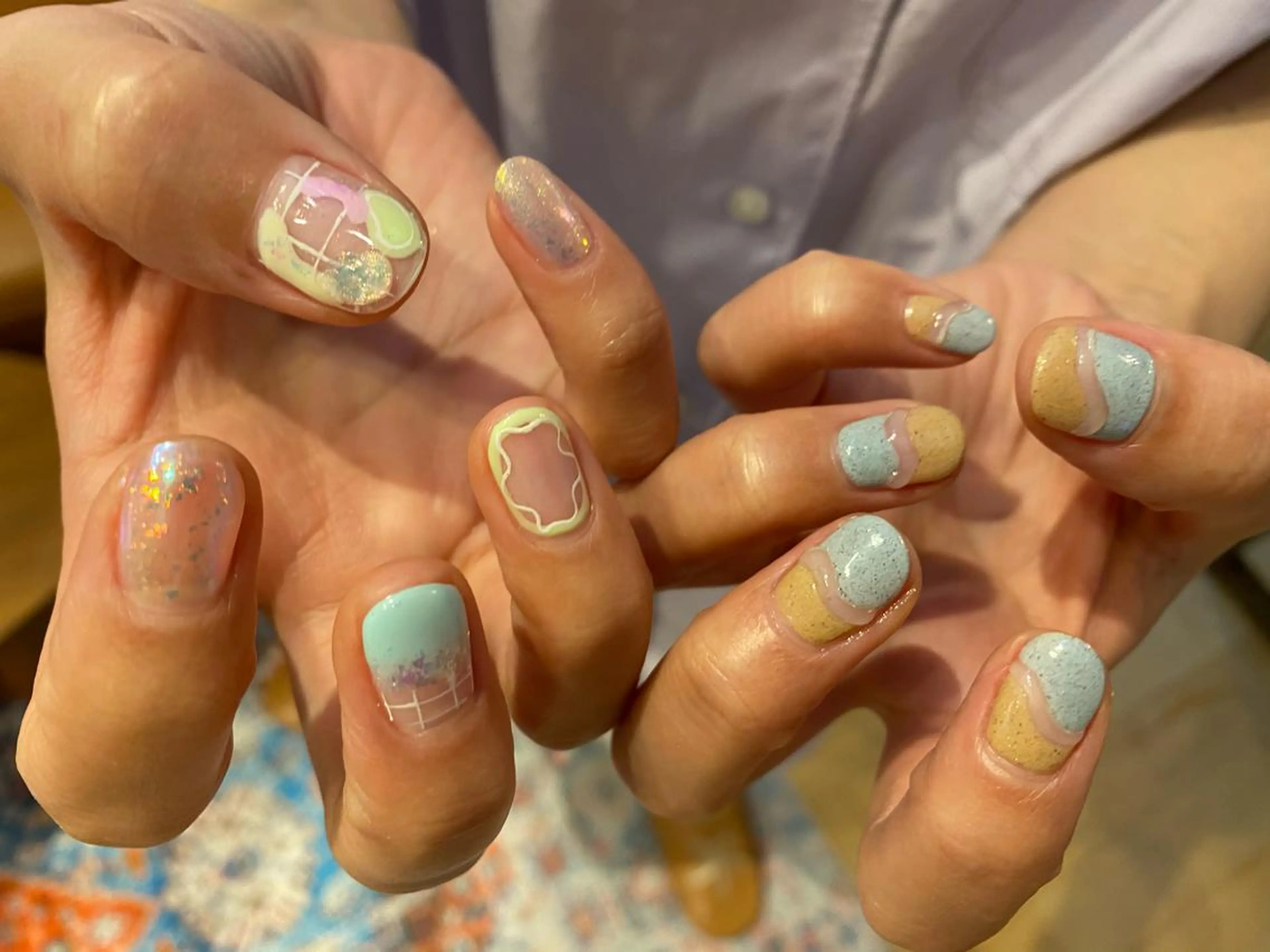 ネイル 春ネイル ハンドネイル 表参道colore店 REICAのネイルデザイン