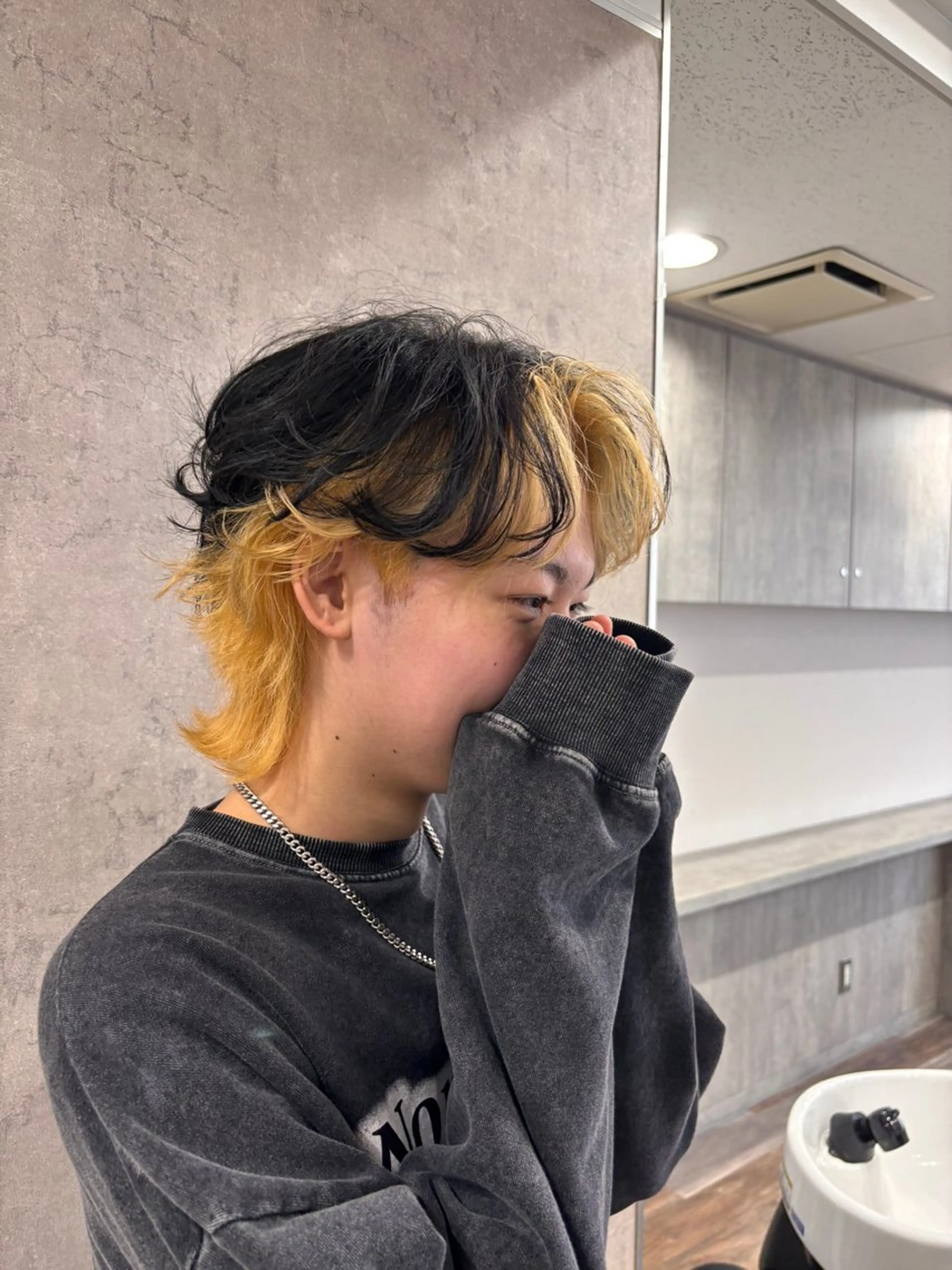 メンズ センターパート 金澤 翔太のヘアスタイル