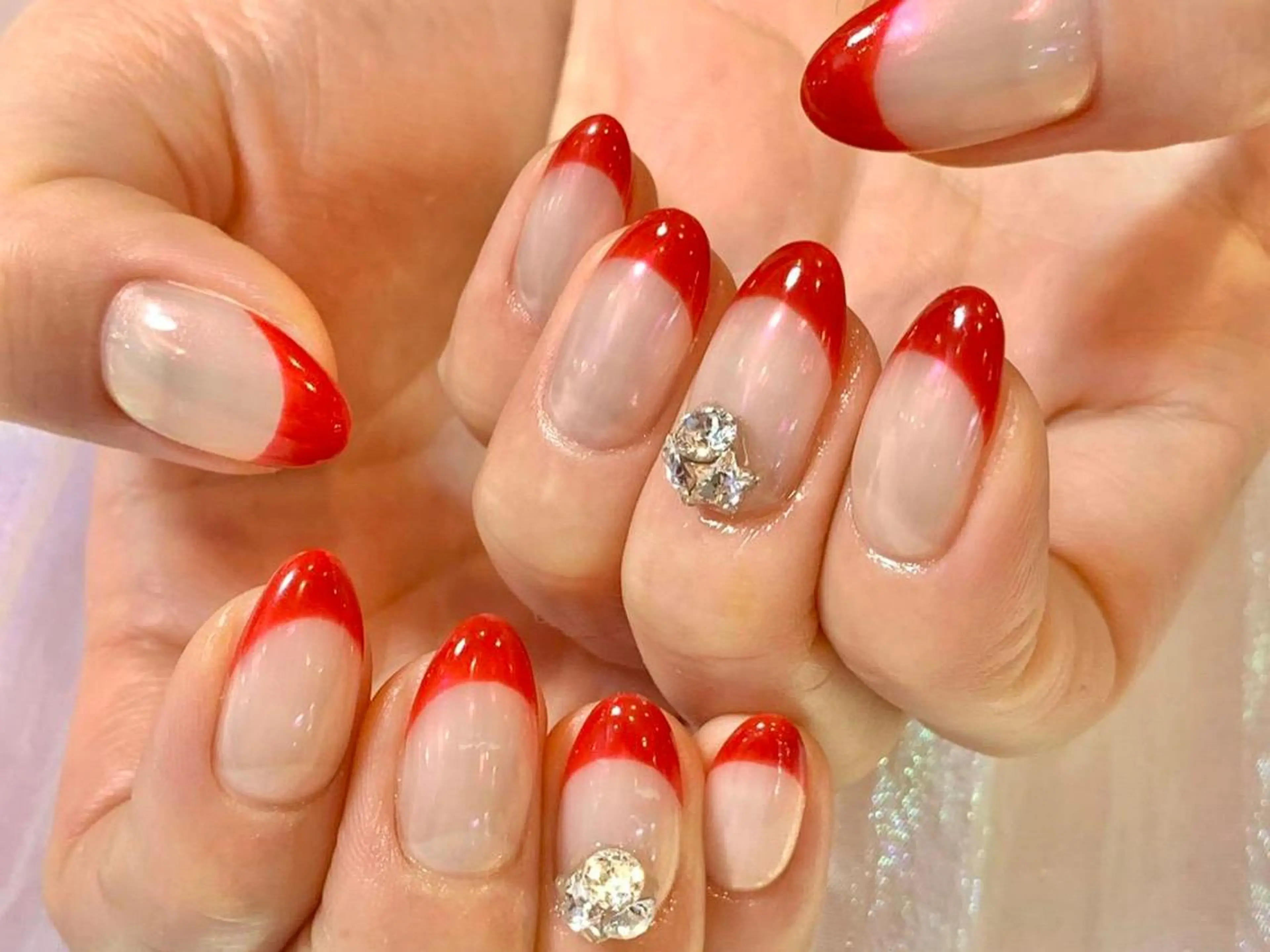 ネイル オーロラネイル フレンチネイル Menail心斎橋 本店/runa☆のネイルデザイン