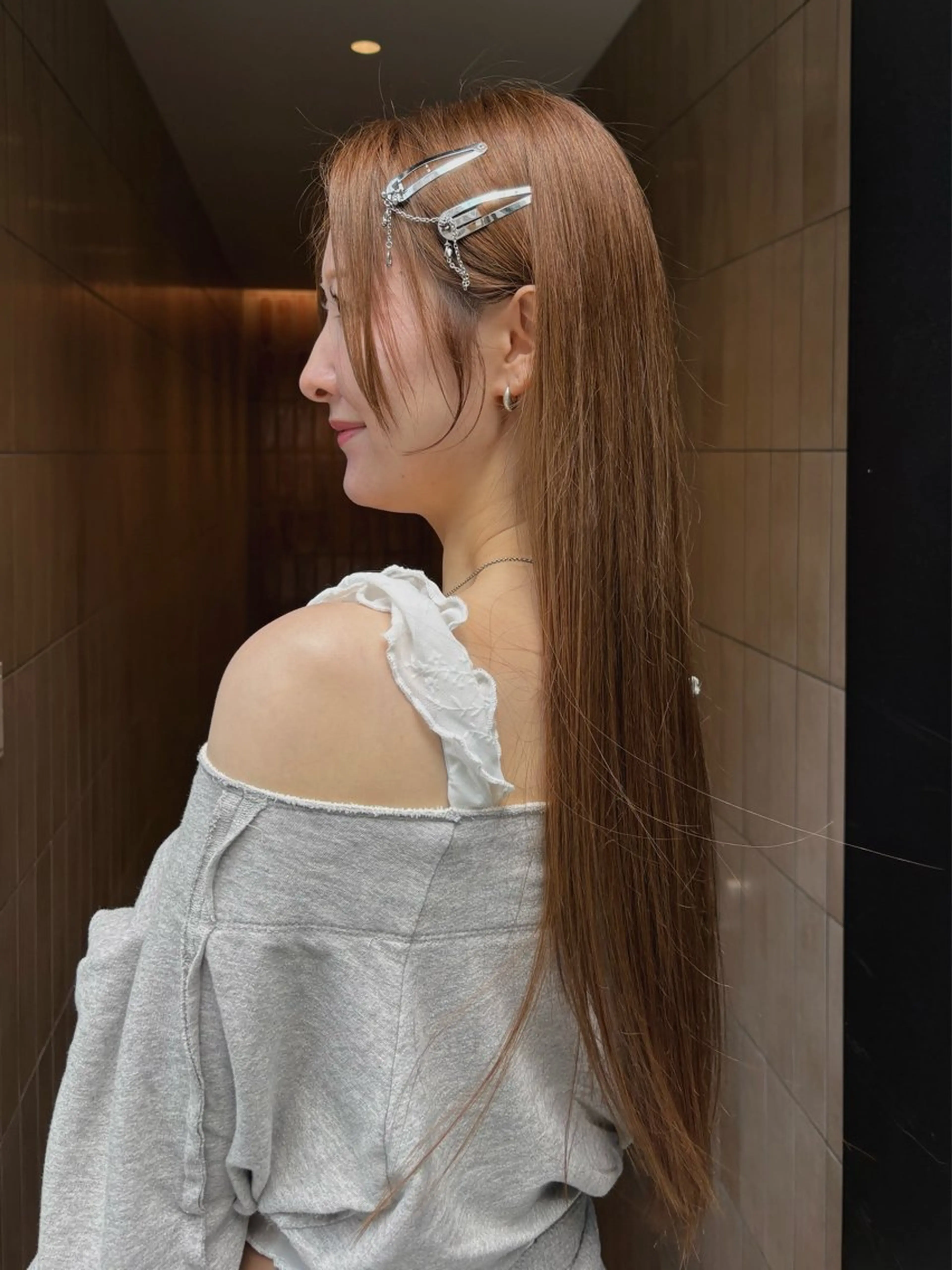 ロング カラー カット ヘアカラー yumemiレイヤー ‎✴︎ 透明感カラーのヘアスタイル