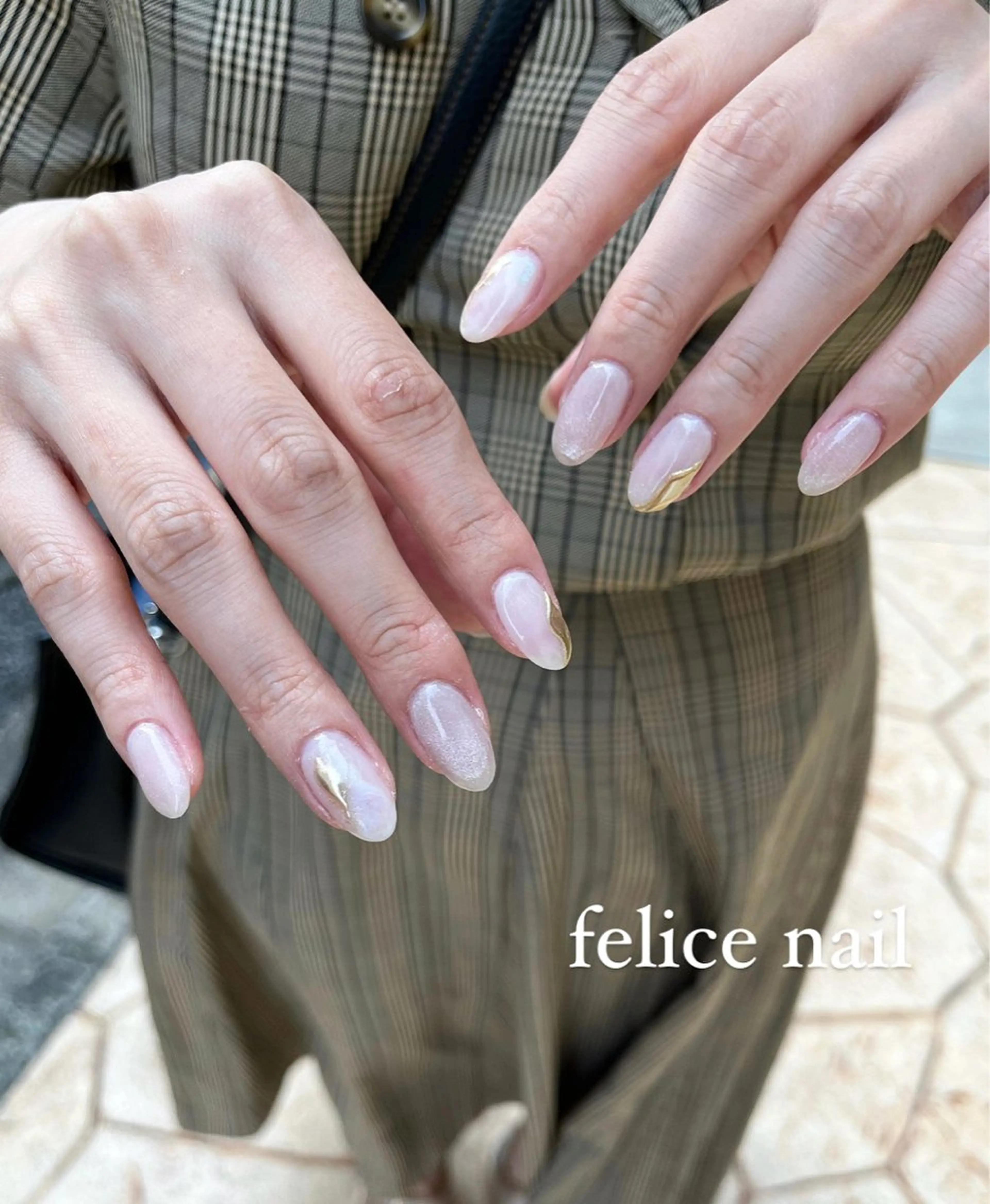 ネイル ジェルネイル マグネットネイル ニュアンスネイル 夏ネイル felice nailのネイルデザイン