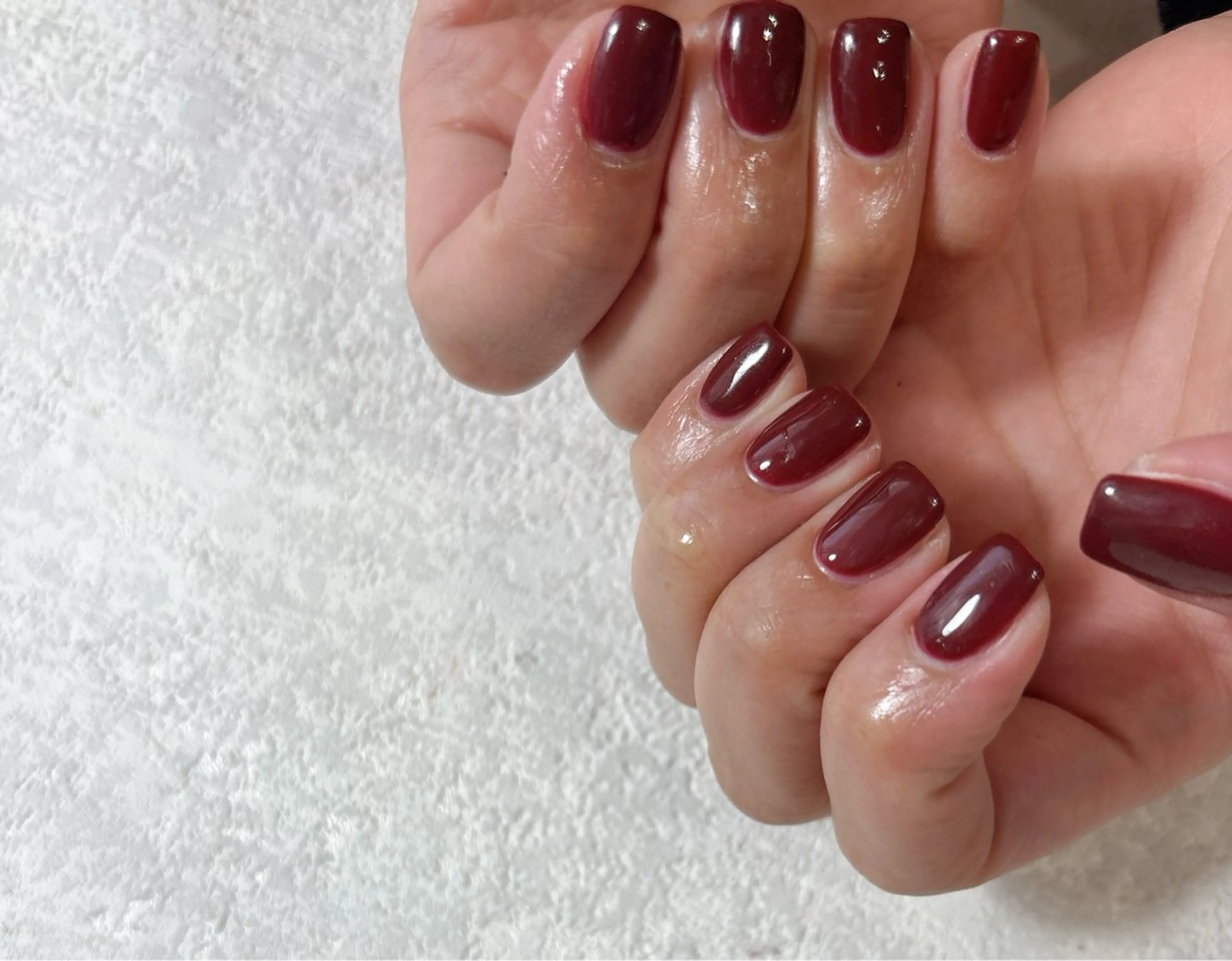ネイル オーロラネイル ボルドー フットネイル フレンチネイル ジェルネイル kikinail 溝の口のネイルデザイン