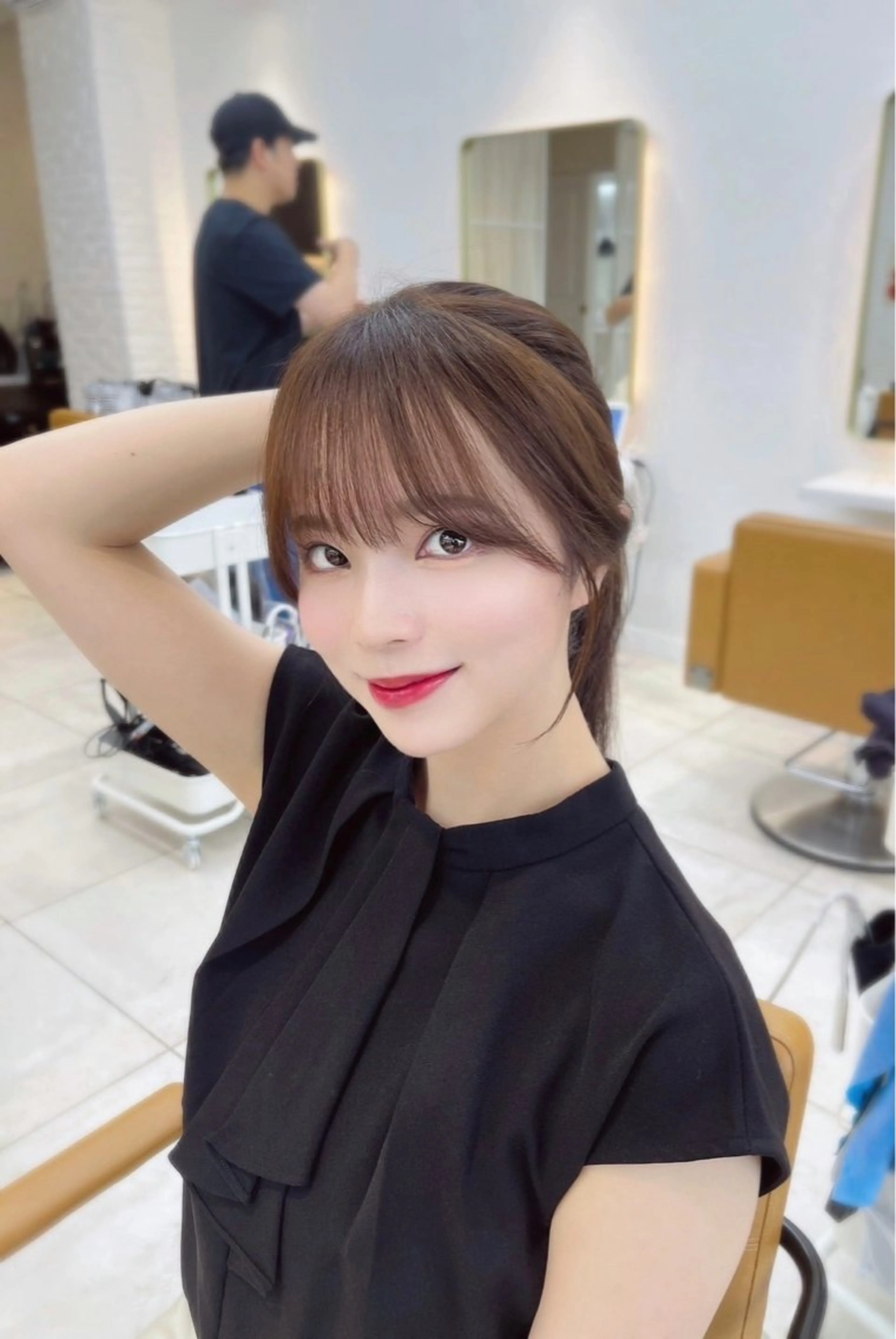 ミディアム 中顔面短縮 顔まわり新田大翔のヘアスタイル