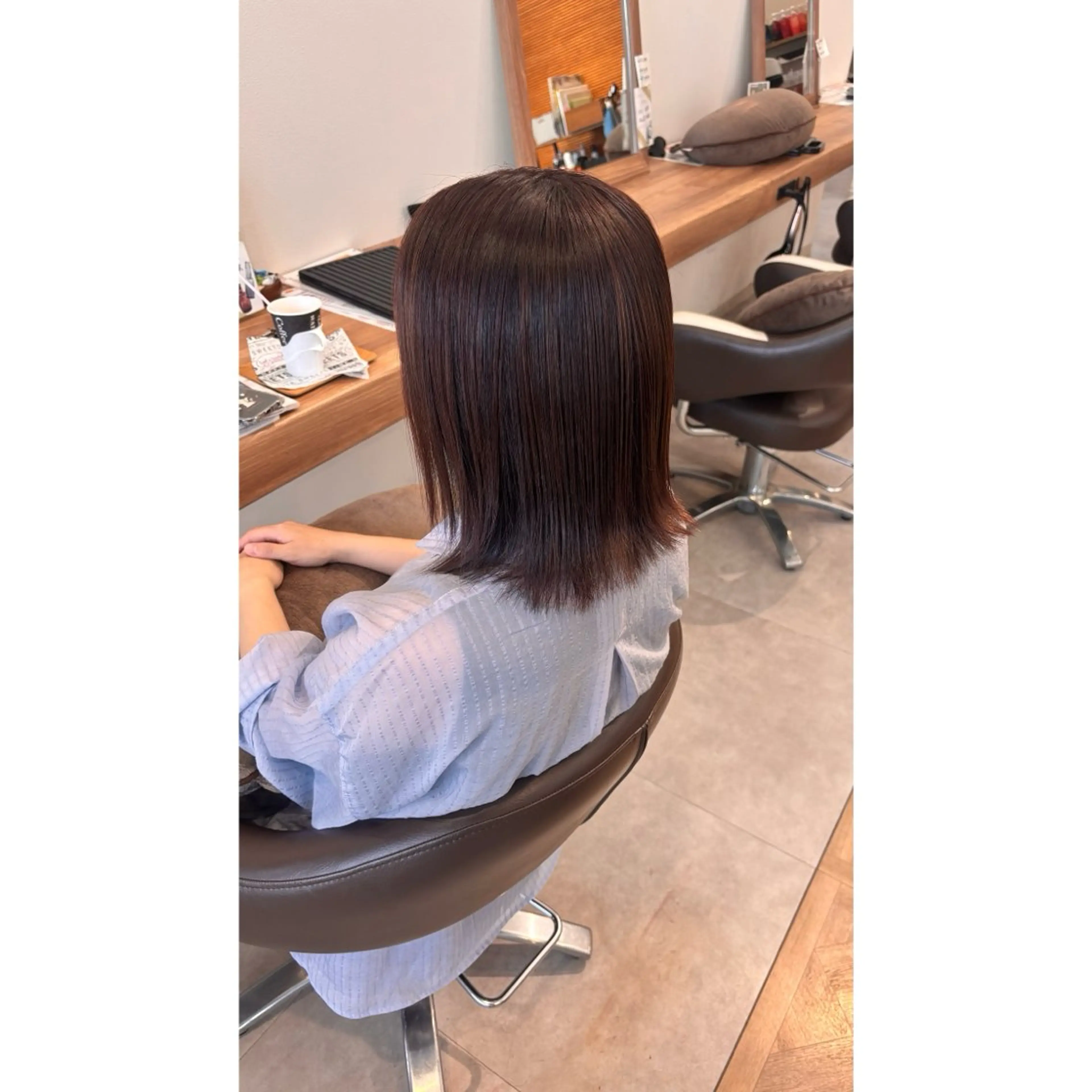 カラー ベージュカラー ピンクカラー ピンクベージュ ヘアカラー 阿部 美咲のヘアスタイル