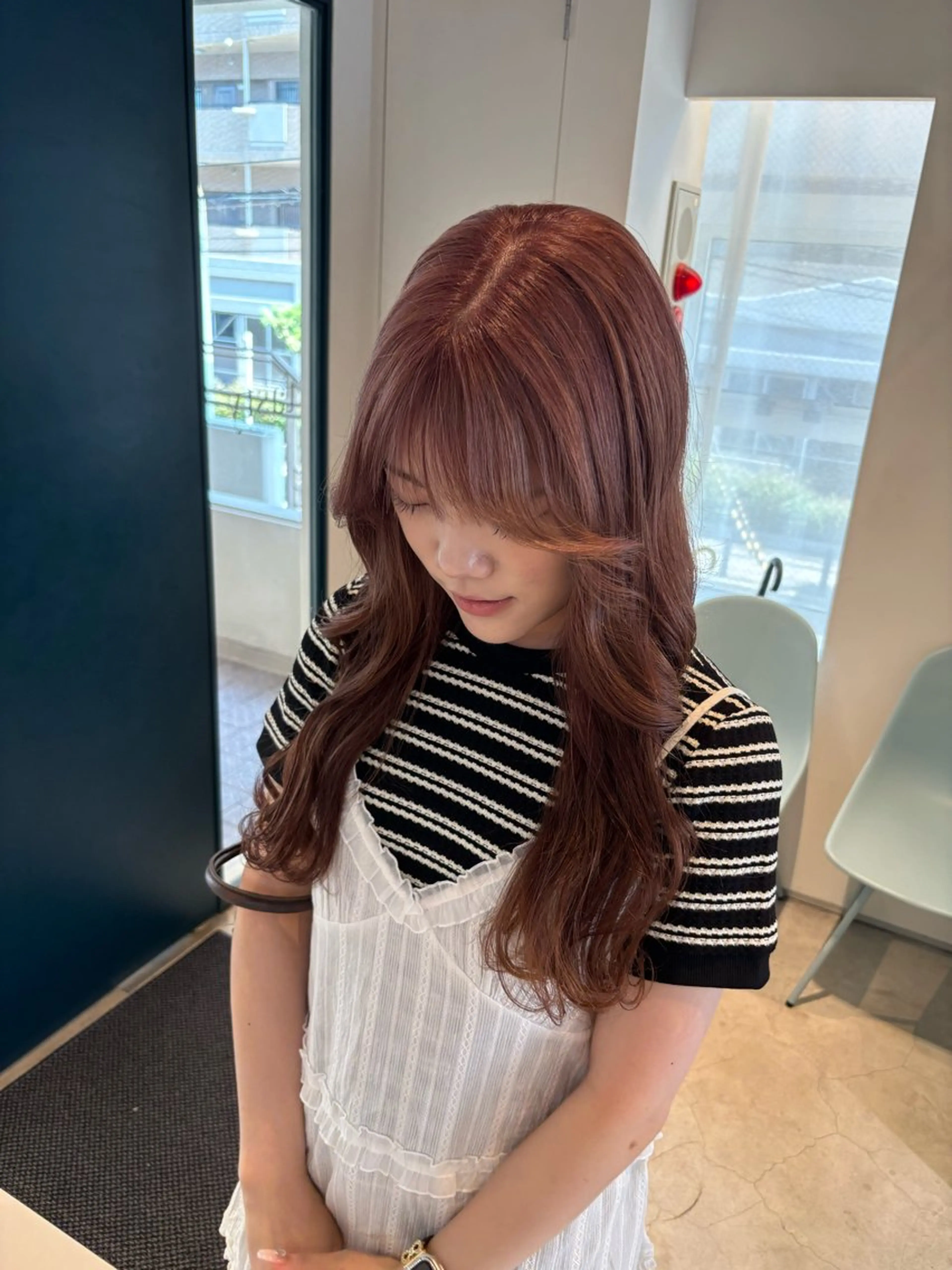 ロング カラー ヘアカラー トリートメント 艶髪ブリーチ/レイヤ ー/竹本幸希のヘアスタイル