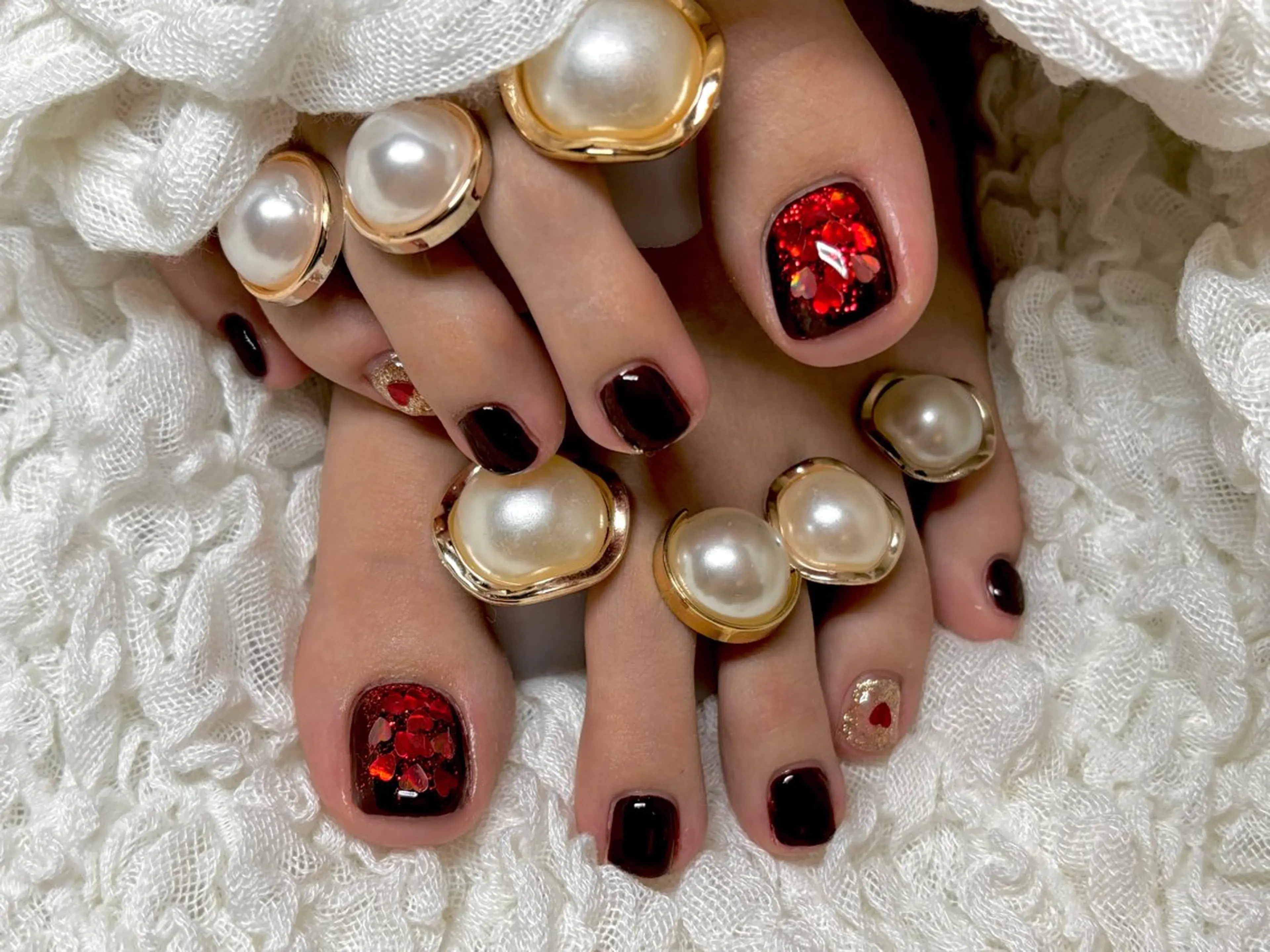 🎠フット4本アートコース•*¨*•.¸¸✨💍の写真