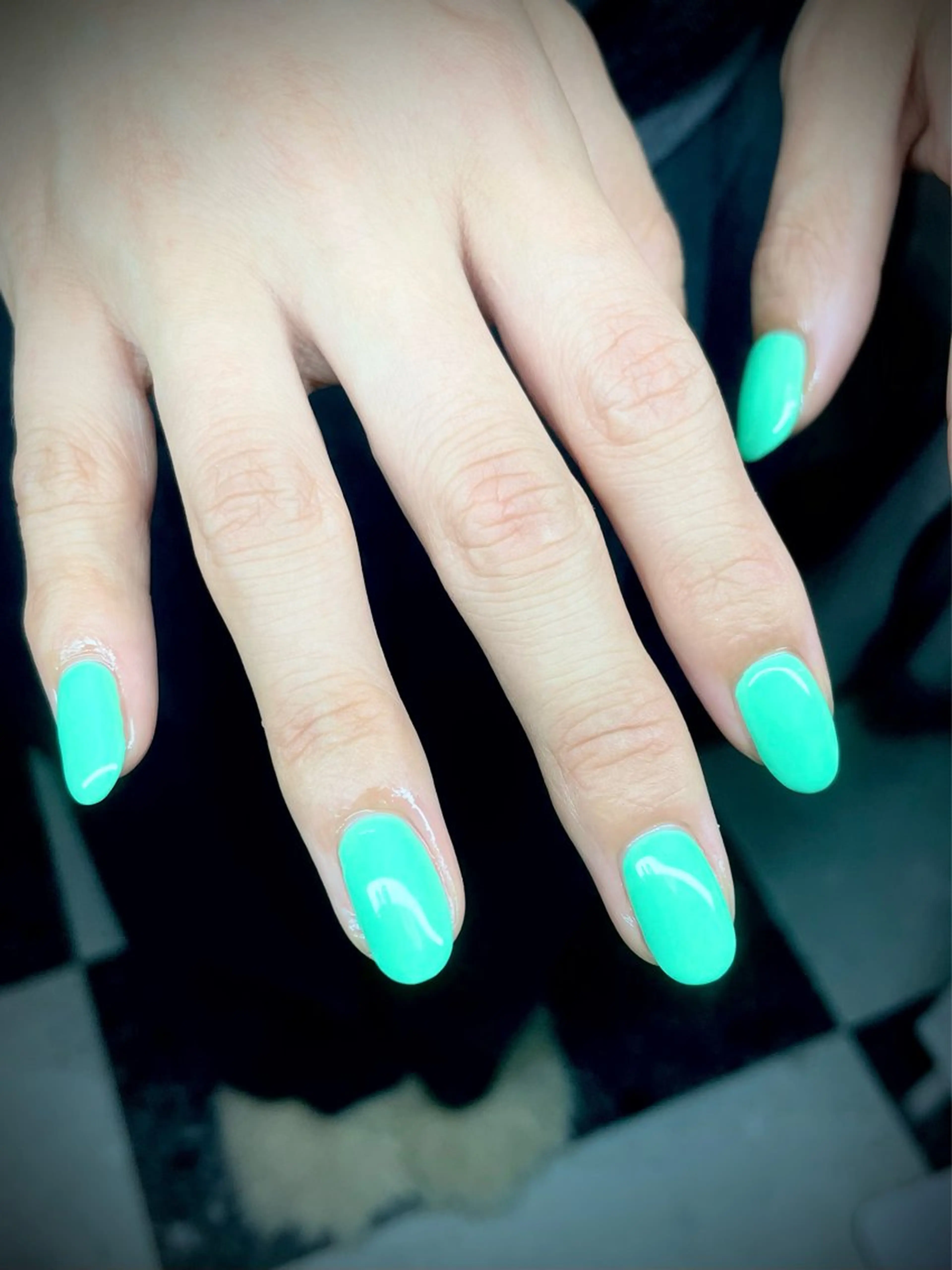 ネイル グリーン パステルネイル ハンドネイル posa nail モエミのネイルデザイン
