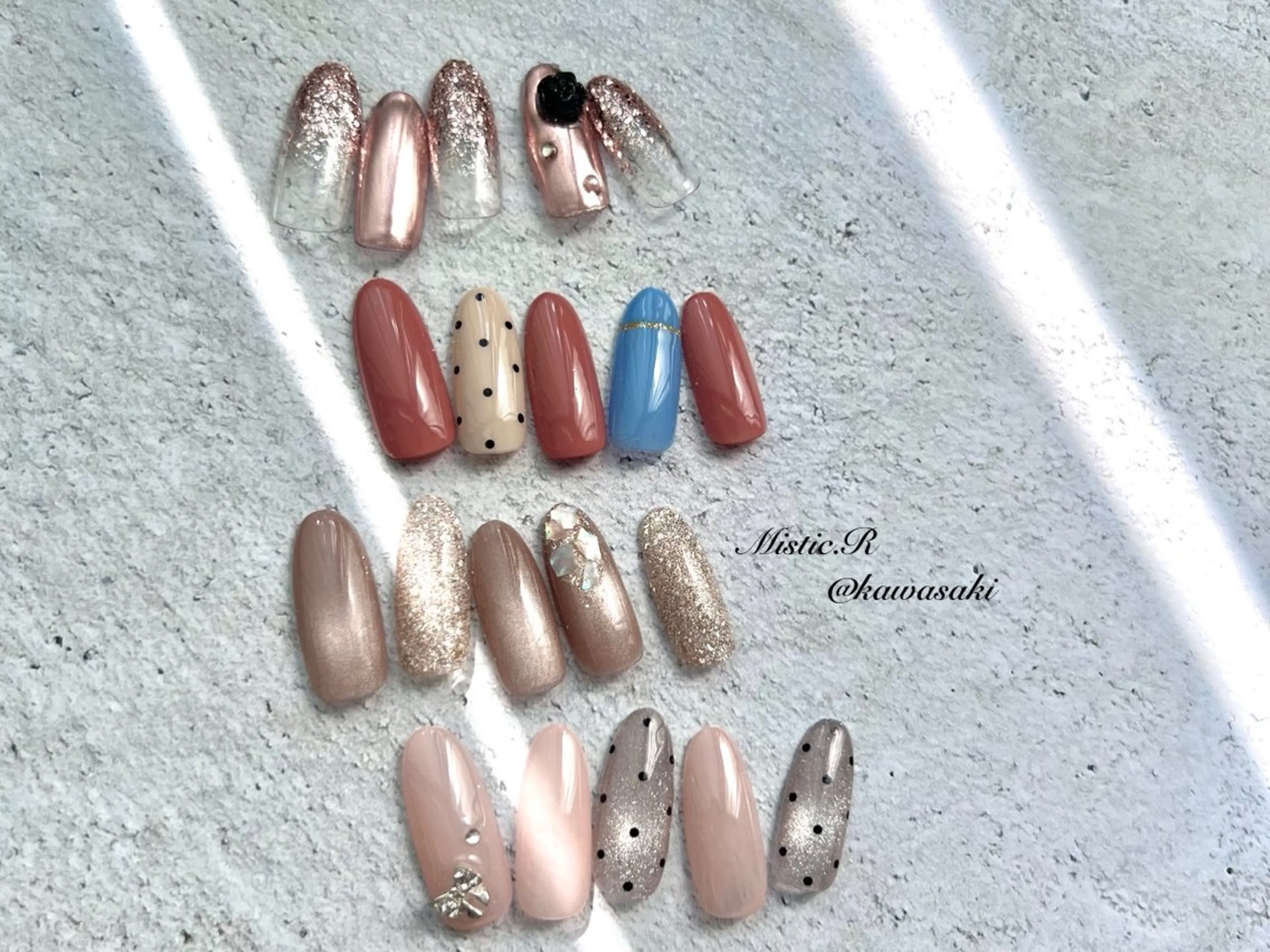 ネイル シンプルネイル ハンドネイル Mistic.R 川崎店 渋谷のマツエク・マツパデザイン