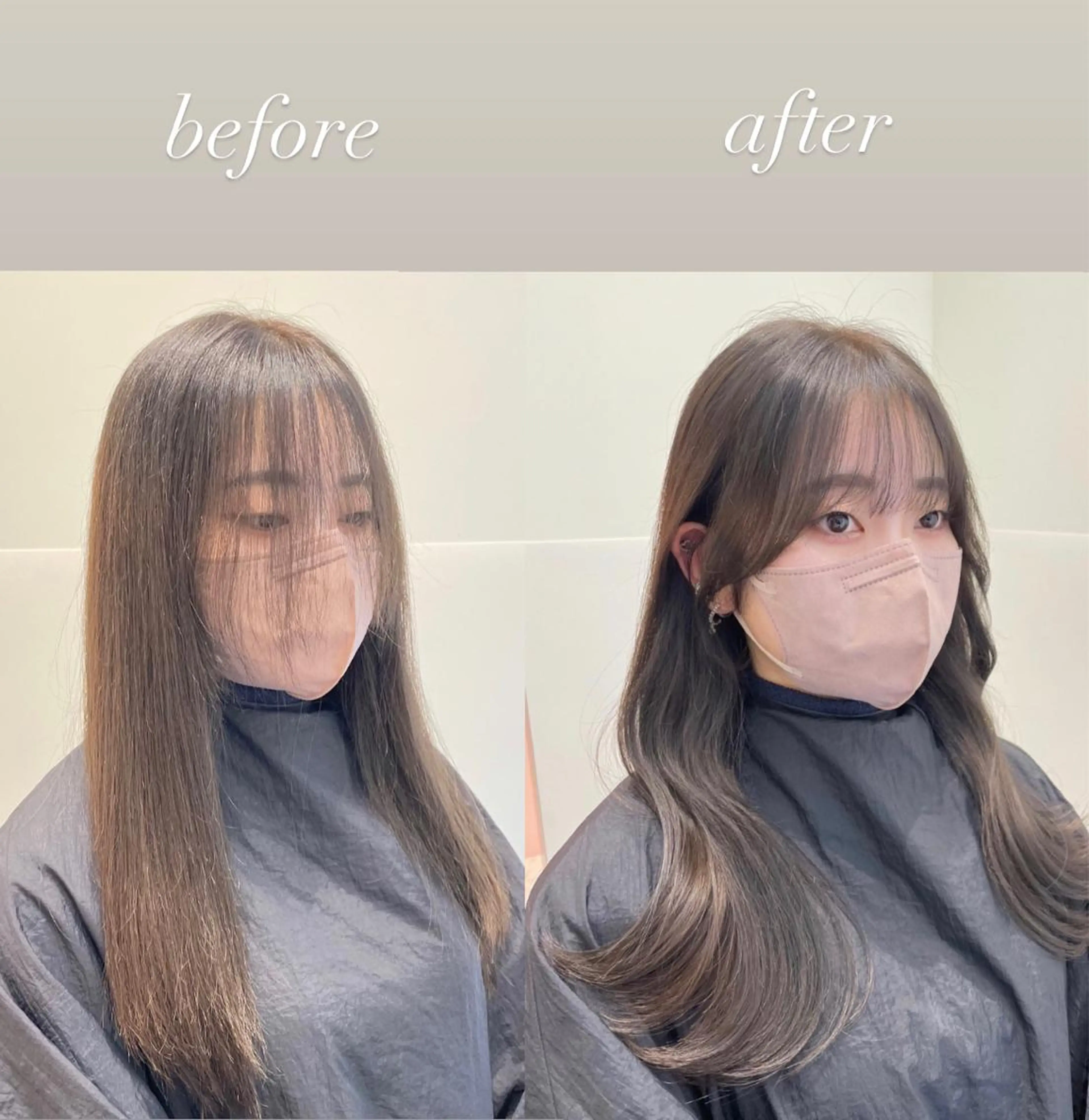ロング カット ❤︎︎韓国ヘア❤︎︎ 𝑺𝒉𝒊𝒉𝒐のヘアスタイル