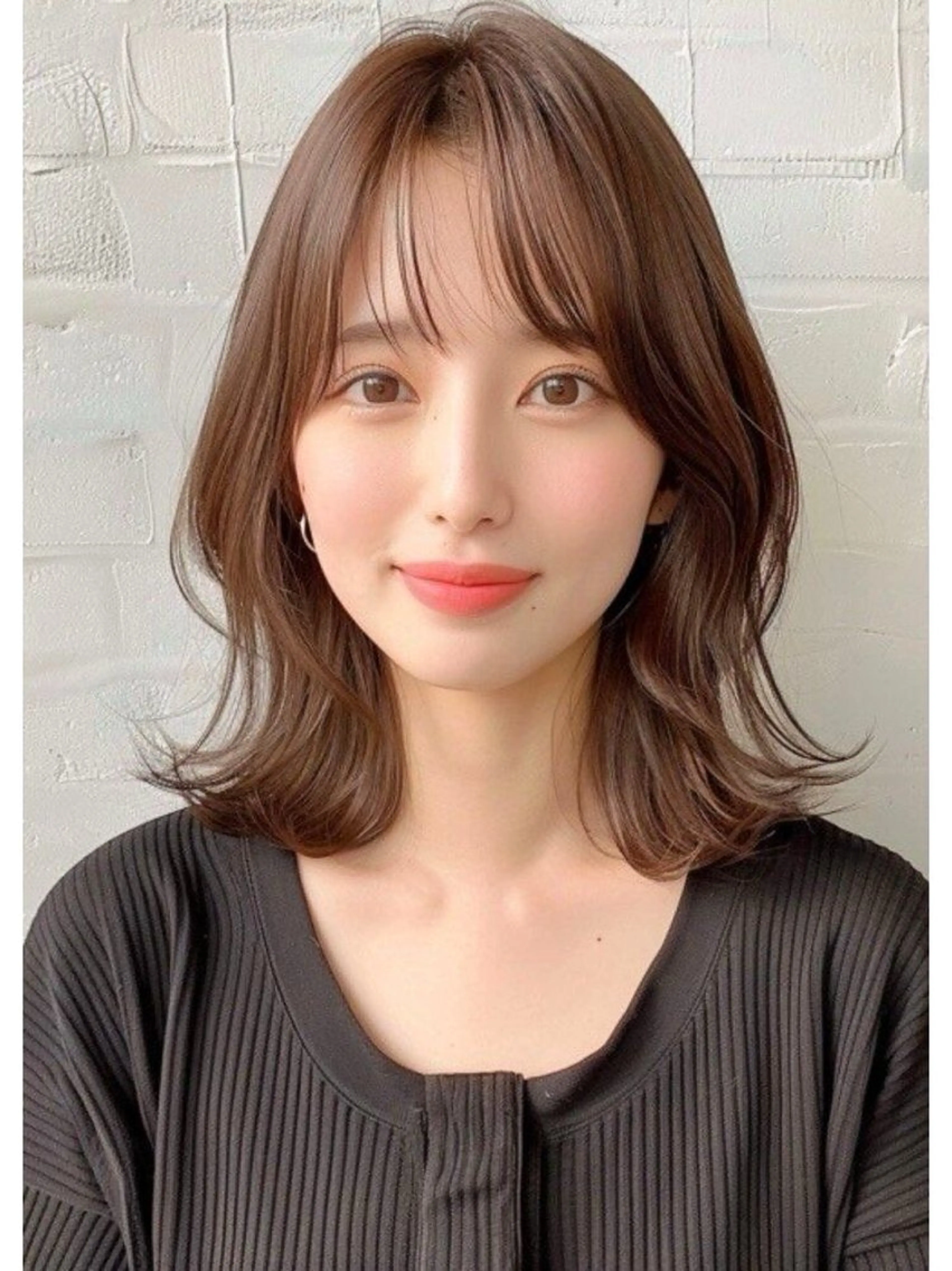 ミディアム カット ヘアカラー Chere rosso 金剛店所属・レイヤー/くびれ Chere   金剛のヘアスタイル