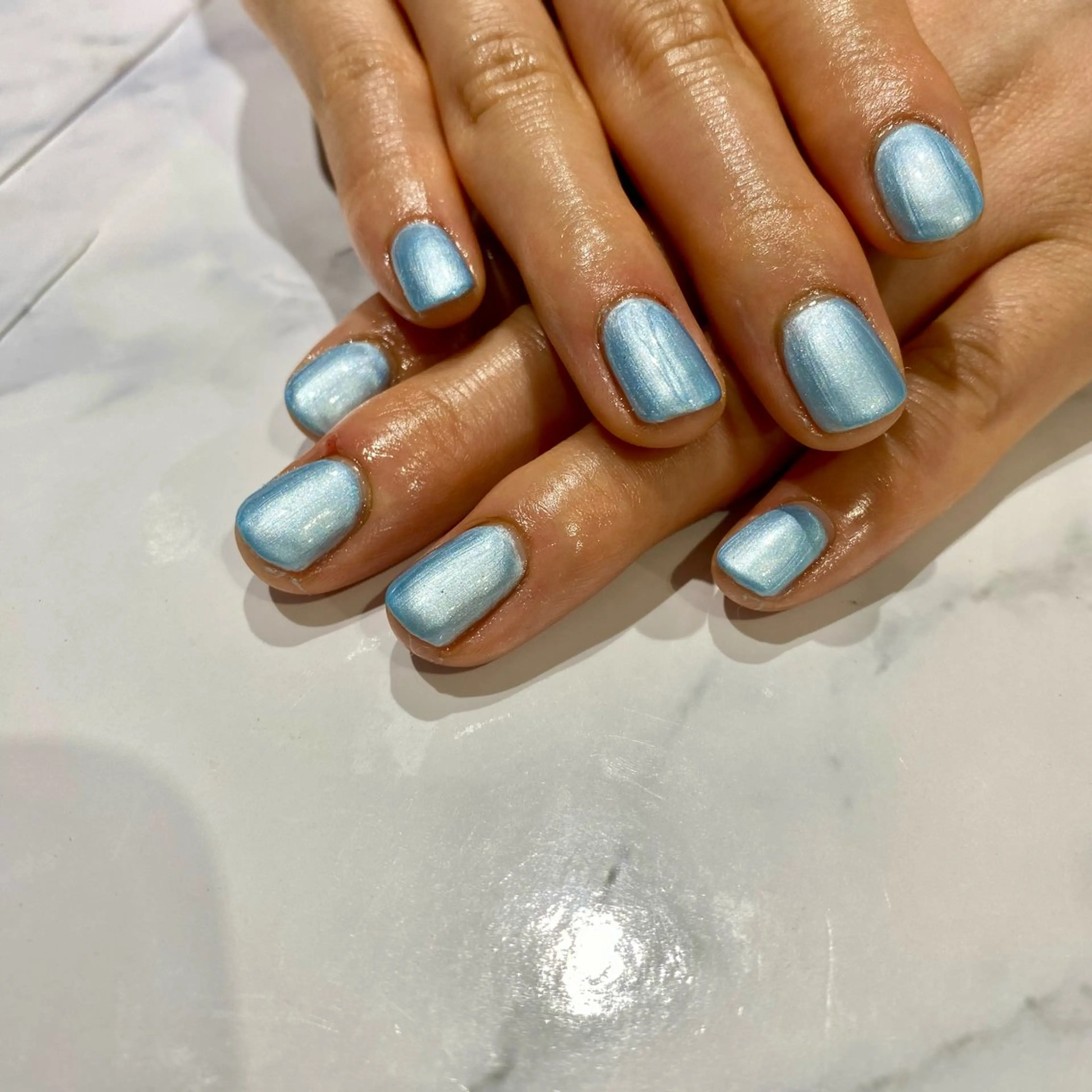 ネイル ブルー muguet🎀 chikaのネイルデザイン