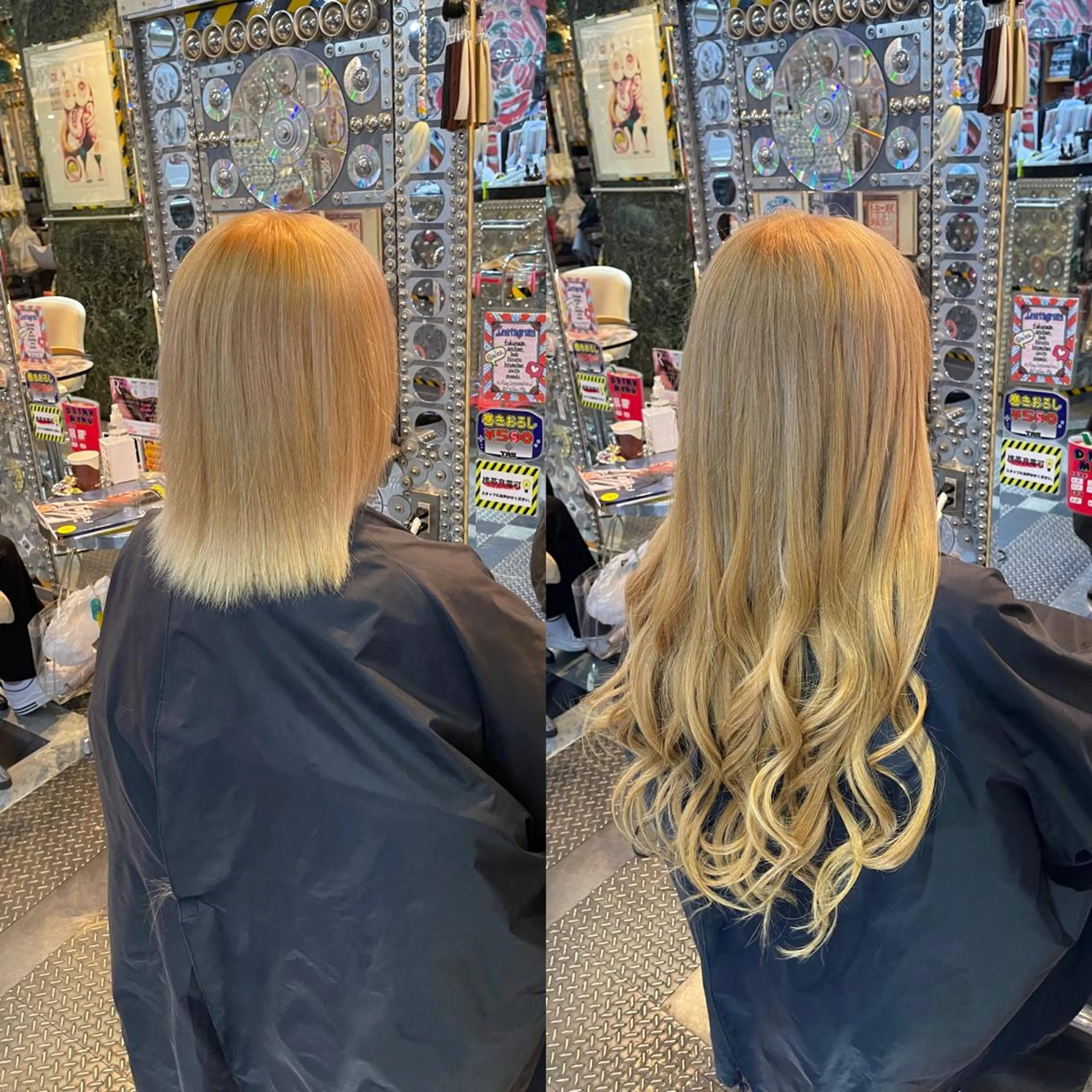 ✨最高級アレスエクステ✨ダブルカラー&編み込み40本【ミルクティーまで】の写真