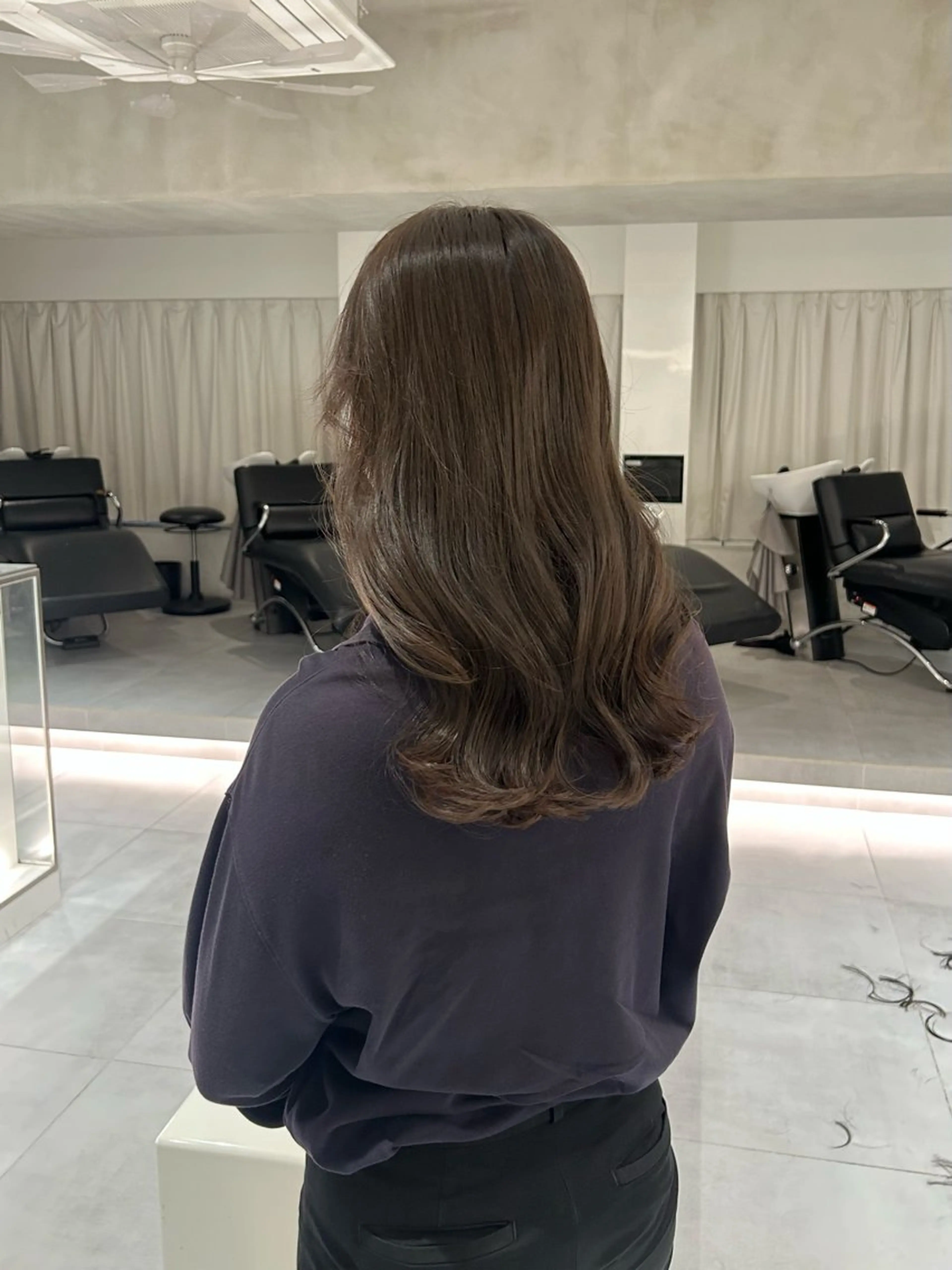 セミロング カラー カット ヘアカラー 🧚つやさらhair 🧚manakaのヘアスタイル