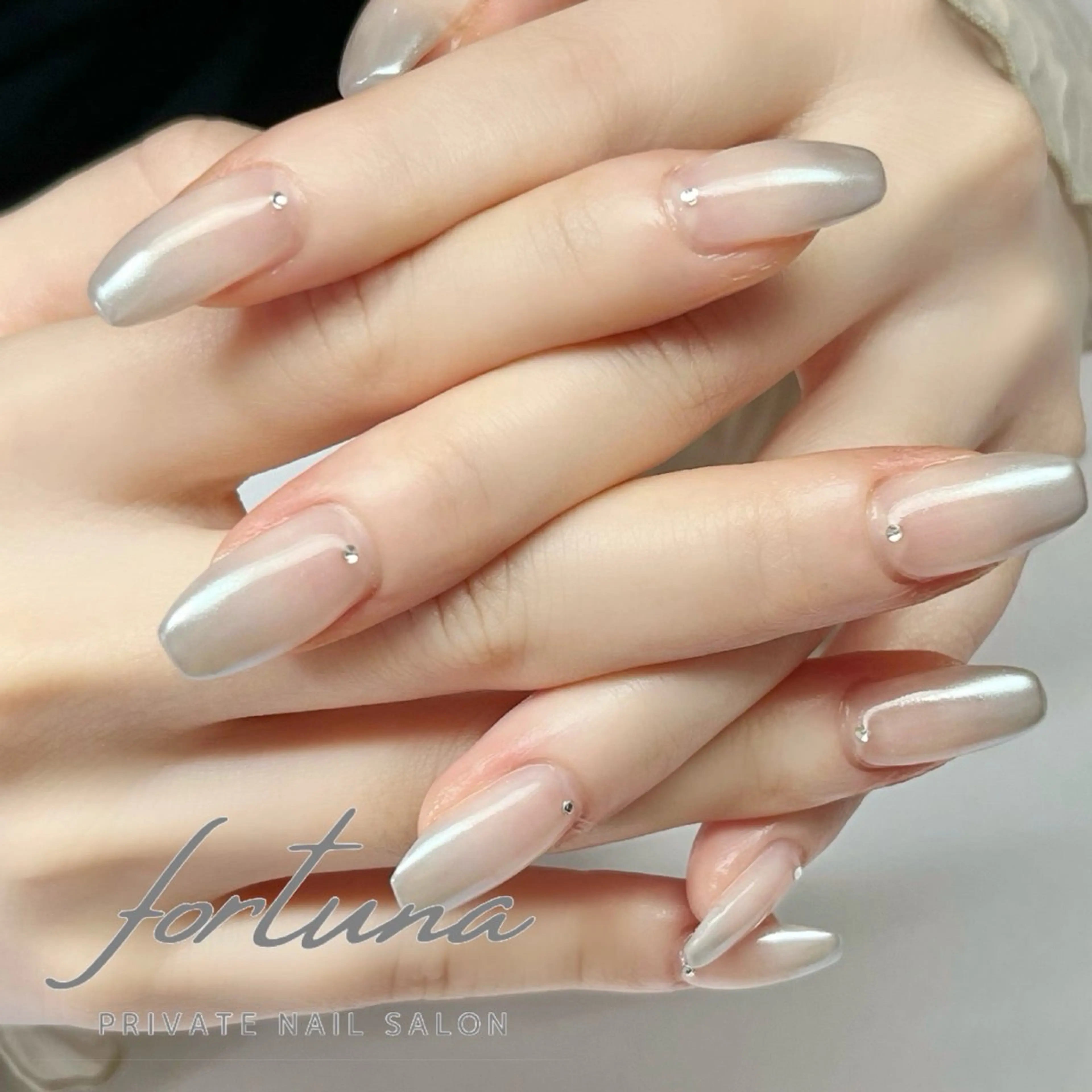 ネイル グラデーション ミラーネイル fortuna 武藤裕美のネイルデザイン