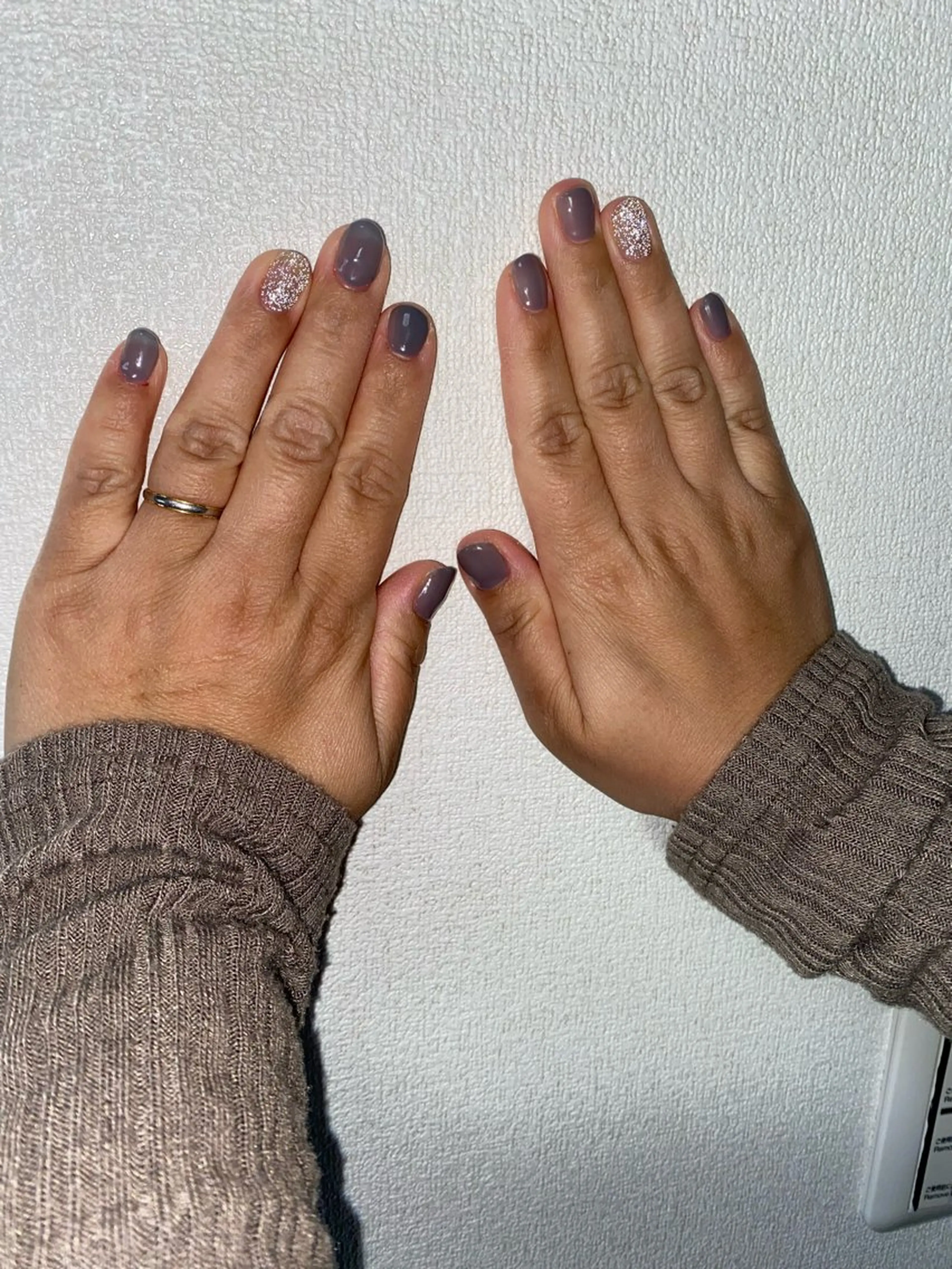 ネイル ブルー ハンドネイル 自宅サロン FeelFreeのマツエク・マツパデザイン