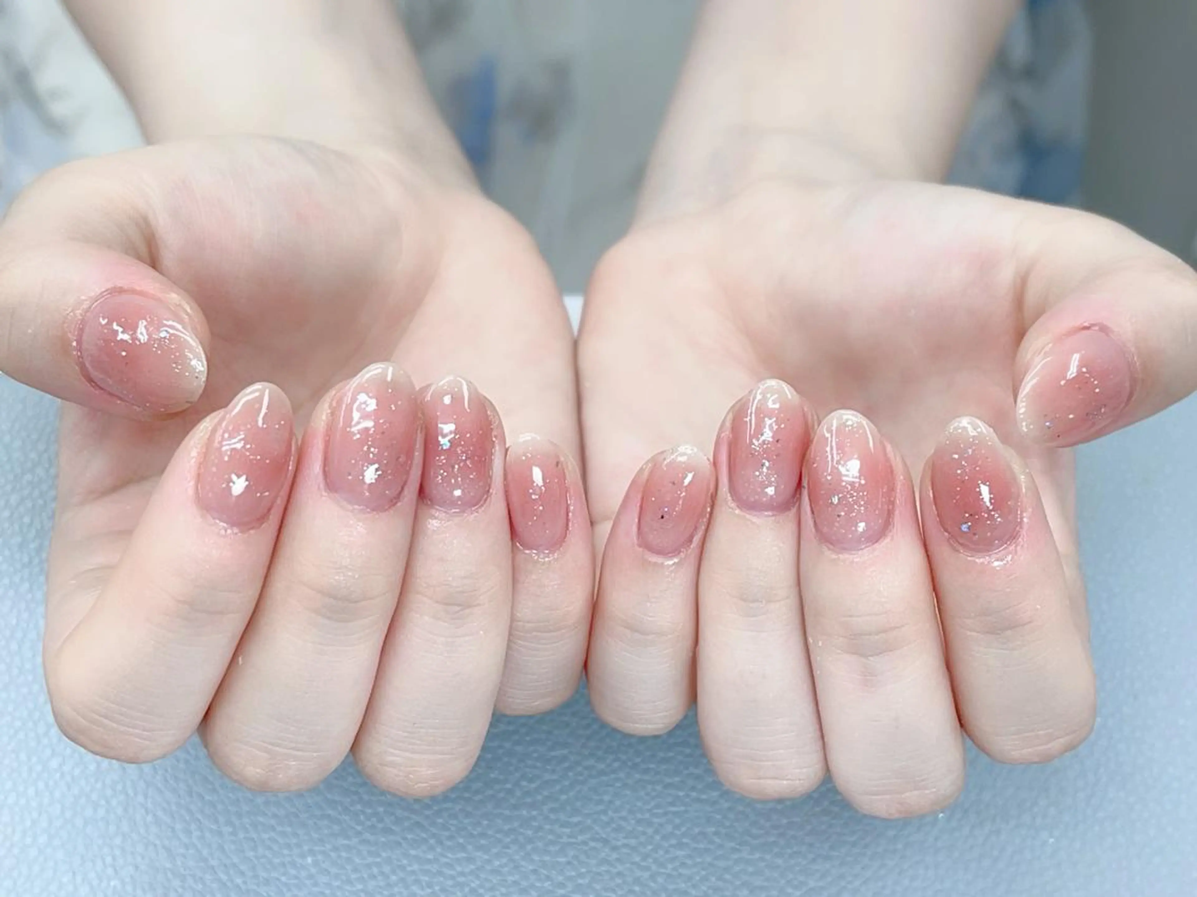 メンズ ネイル アートネイル フレンチネイル ジェルネイル キラキラネイル パラジェル Bloom kabukiのネイルデザイン