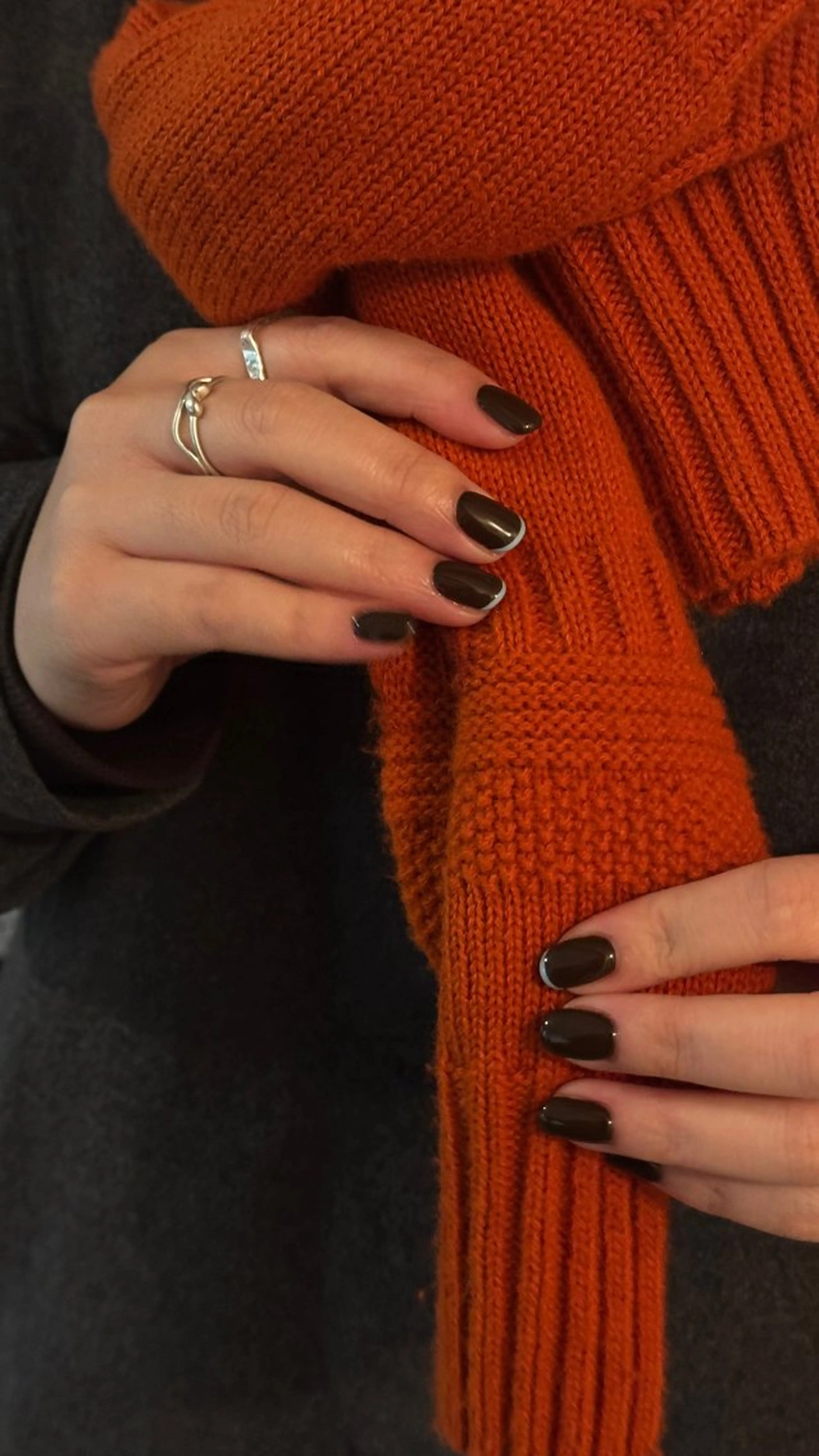 ネイル ブラウン ハンドネイル ayaka モデル募集中のネイルデザイン