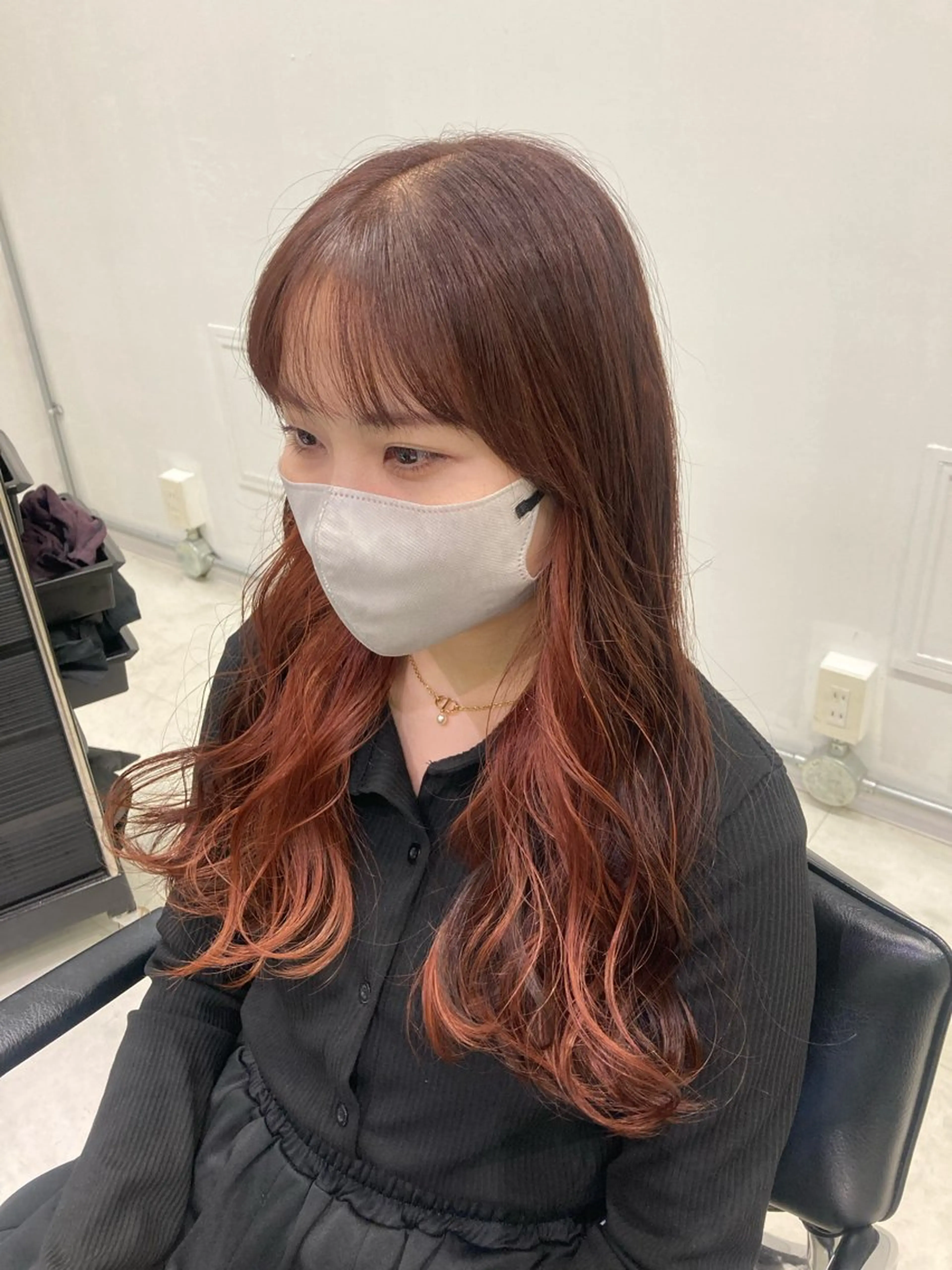 ロング カラー カット ヘアカラー トリートメント GO TODAY SHAIRE SALON原宿vita店舗所属・💖ブリーチなし透明 感💖ASAHIのヘアスタイル