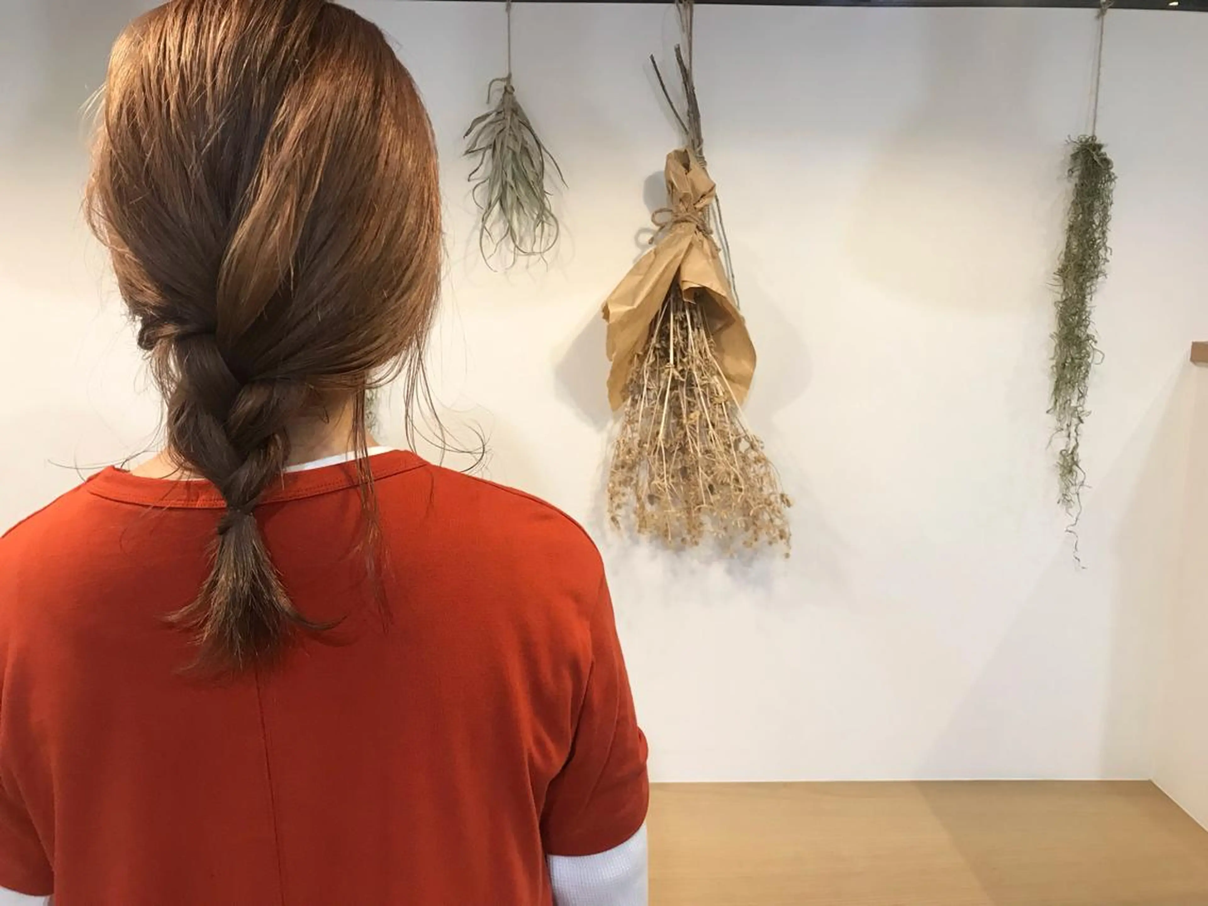 ミディアム カラー ヘアアレンジ 暖色カラー🍊 ボブ🌿顔周りcutのヘアスタイル