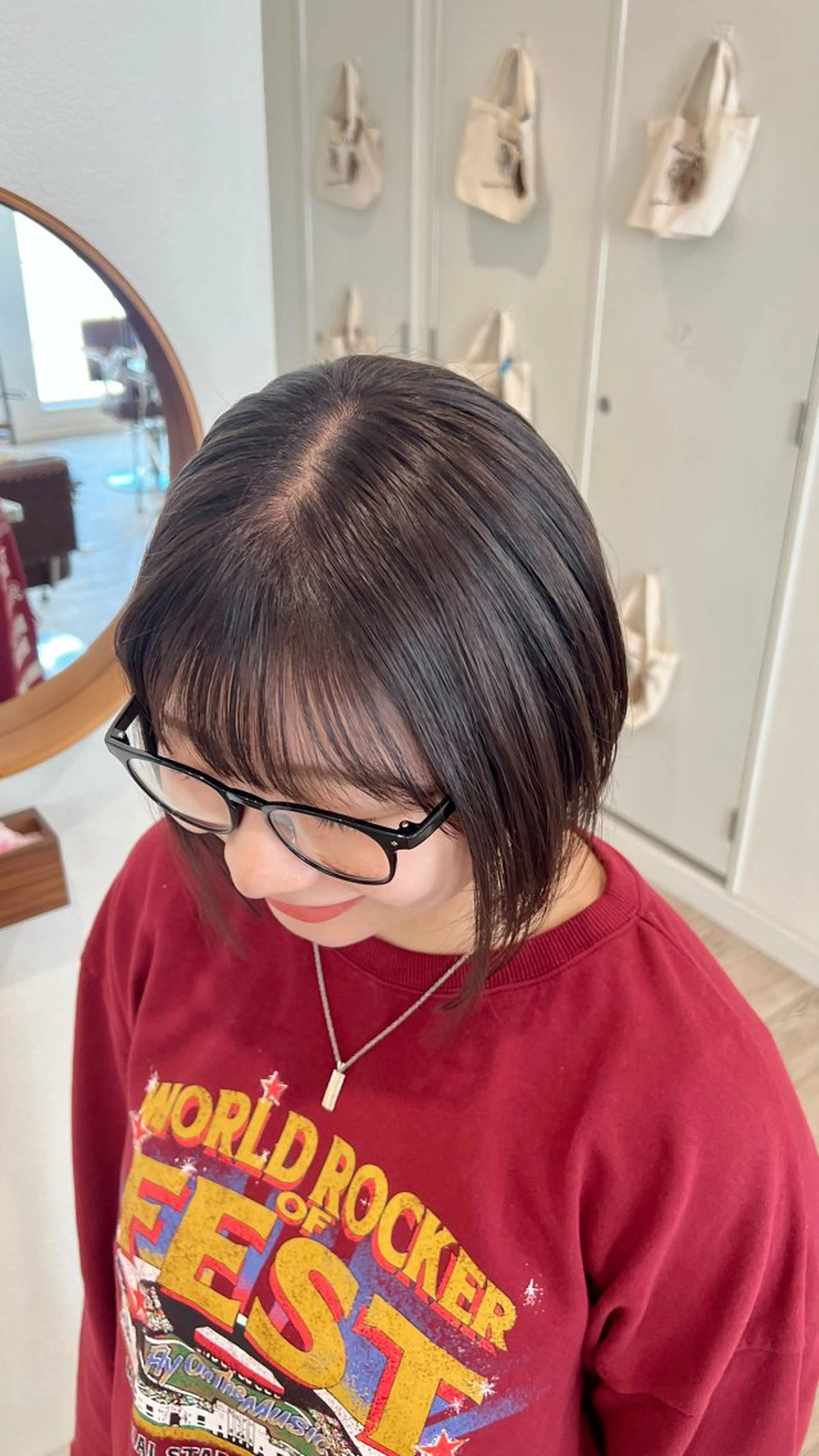 ショート カラー ヘアカラー ミディアムレイヤー/ 艶カラー🎀　emiのヘアスタイル
