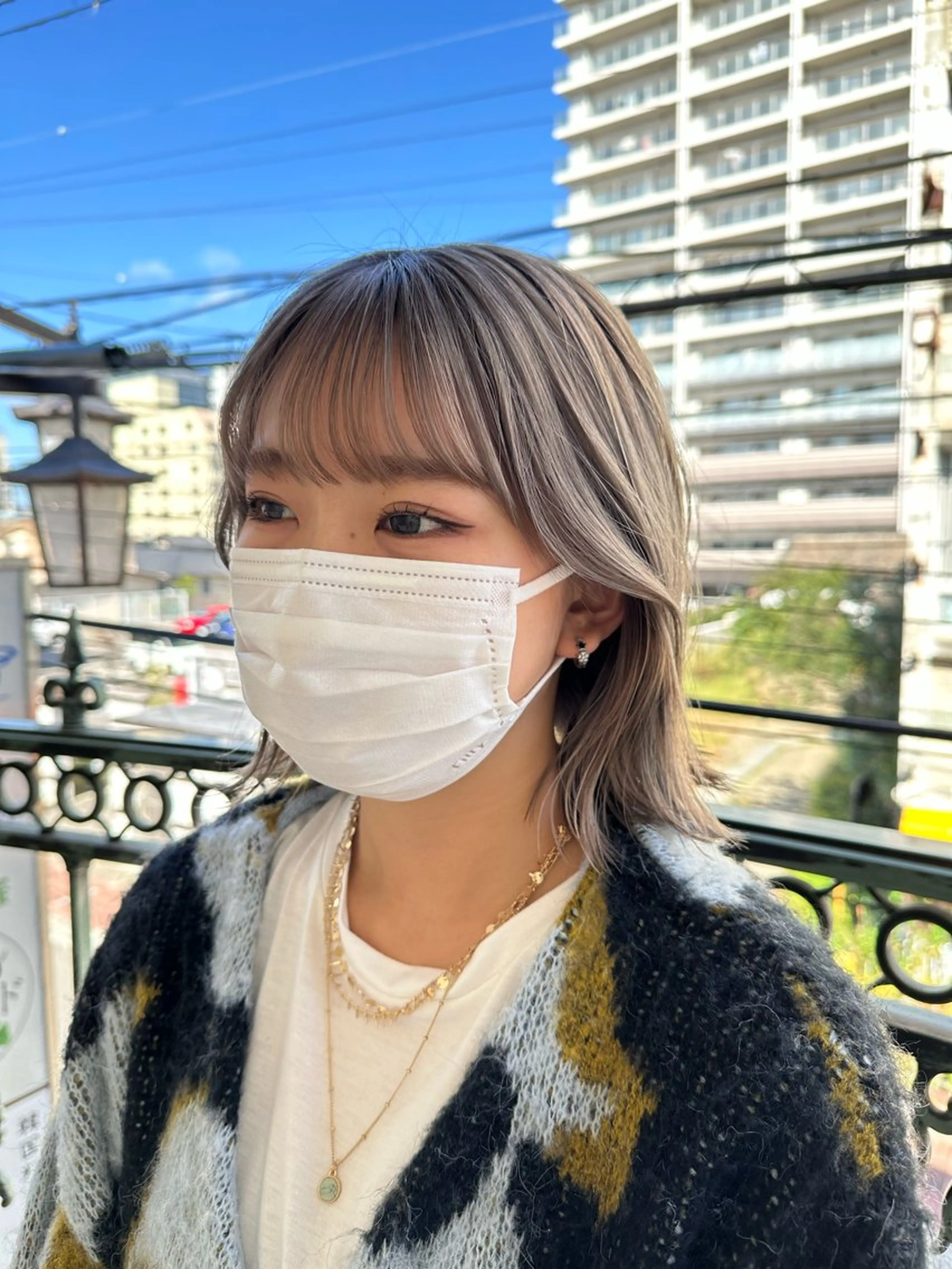 ショート ボブ 顔周りカット レイヤーカット 外ハネヘア 遠藤惟斗/自由が丘/ 透明感カラー/パーマのヘアスタイル