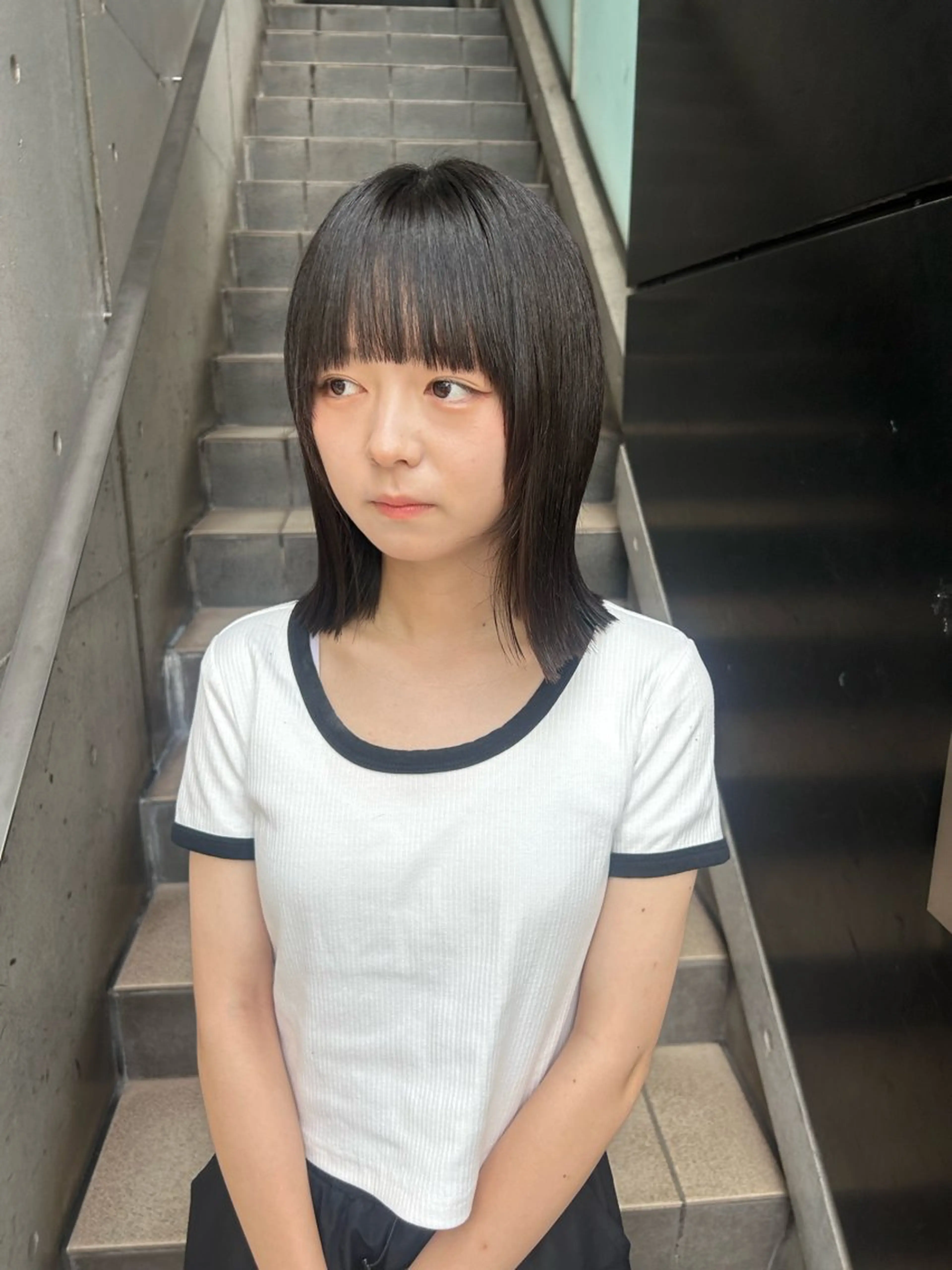 ミディアム モデル募集中🥚福岡 kii anju🐄のヘアスタイル