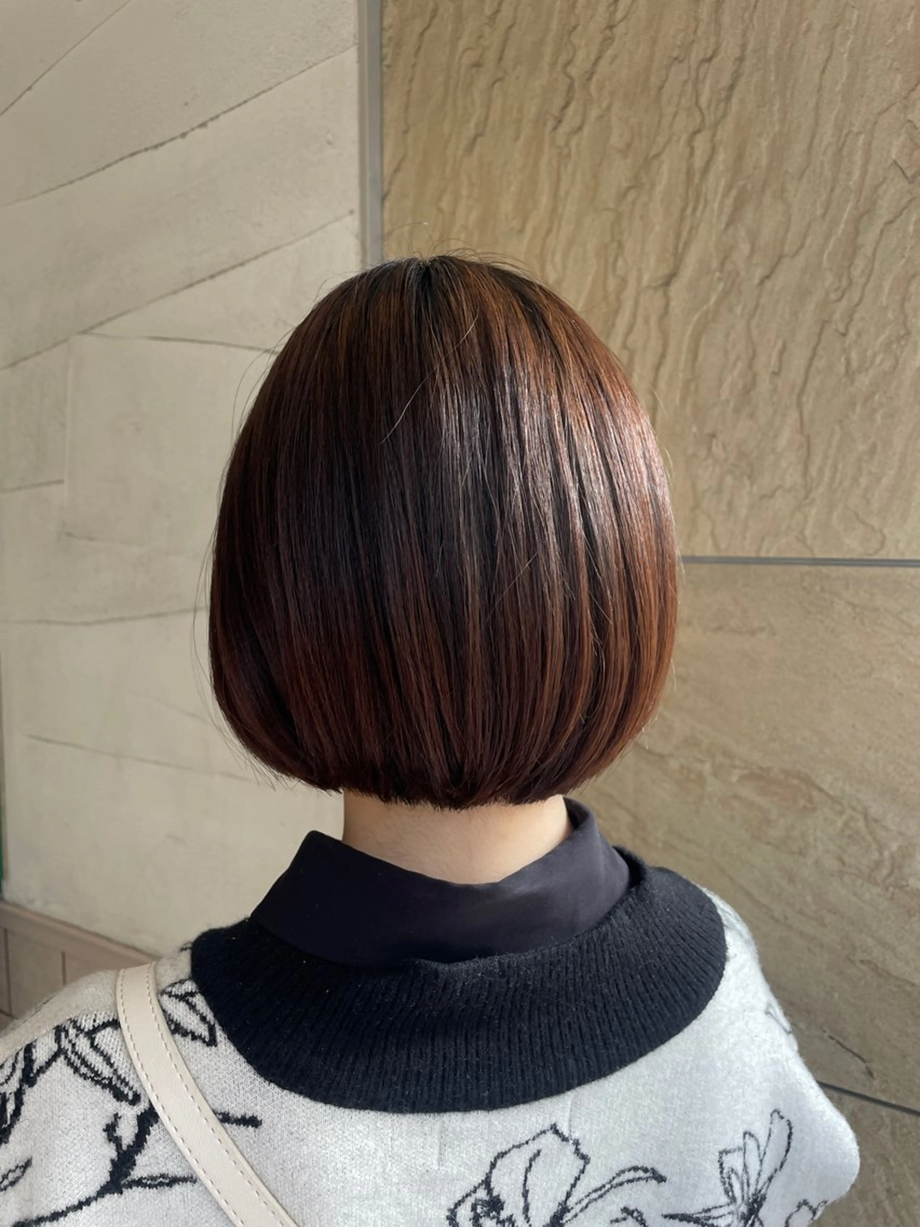 ショート カット ヘアカラー レイヤー/透けカラー アレンジ/篠崎渚彩のヘアスタイル