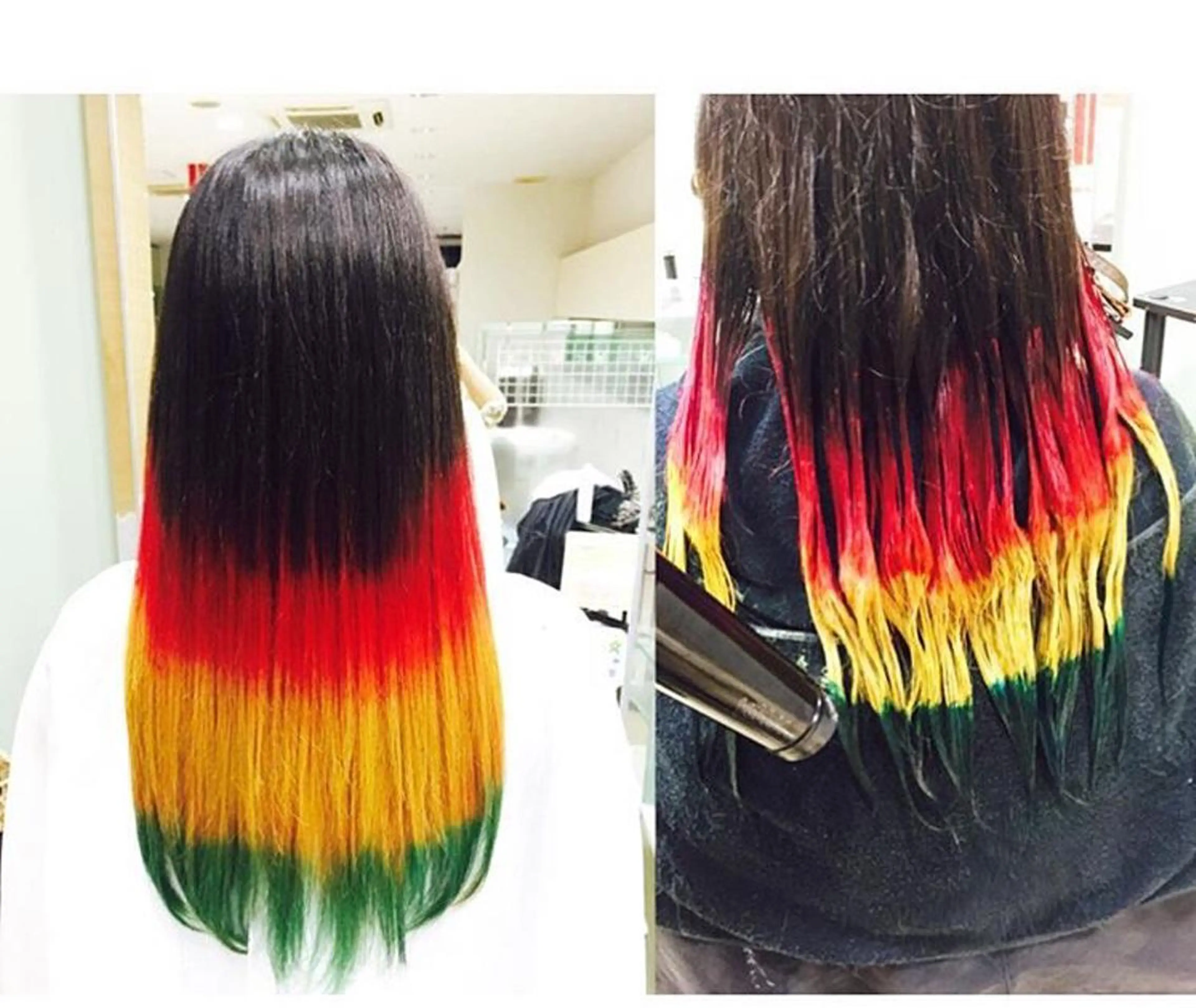 ミディアム セミロング ロング カラー ブリーチ 松田 由貴のヘアスタイル