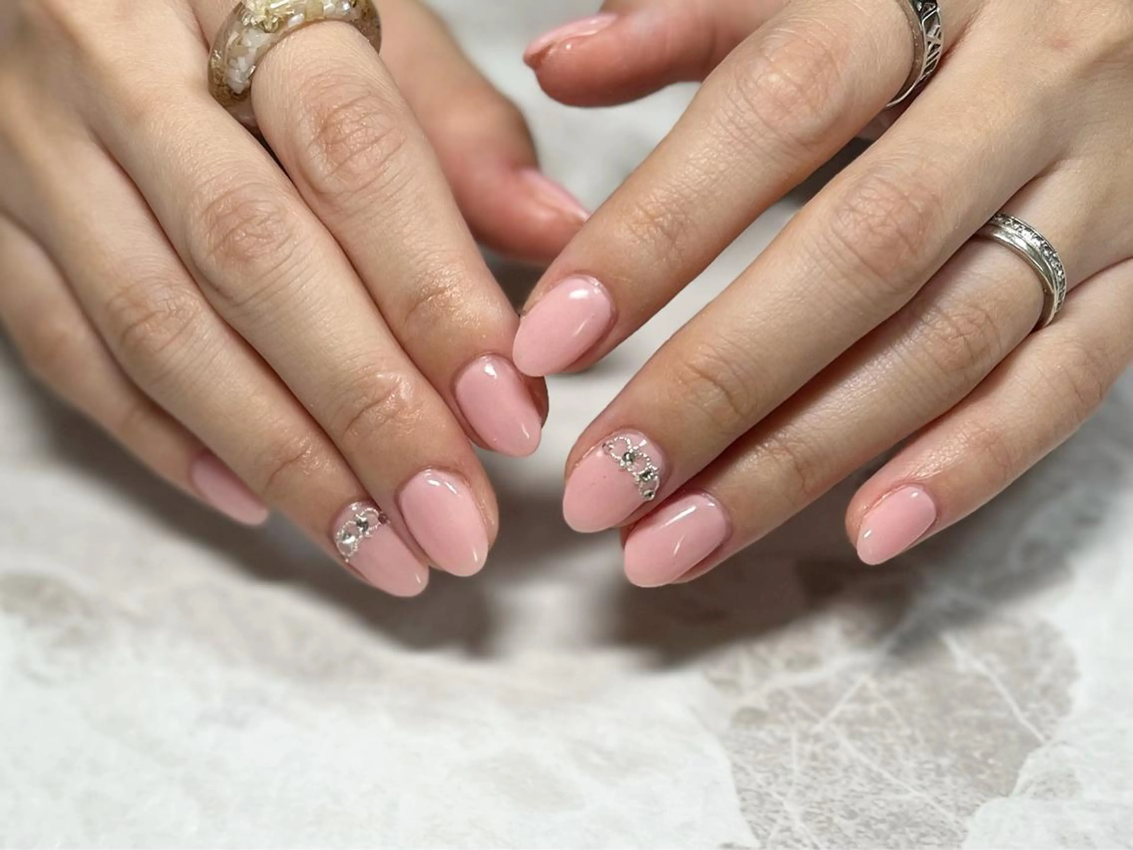ネイル フットネイル ニュアンスネイル ピンク シンプルネイル 春ネイル ハンドネイル ネイル フフラ所属・nail fufla ♡yamane♡のネイルデザイン