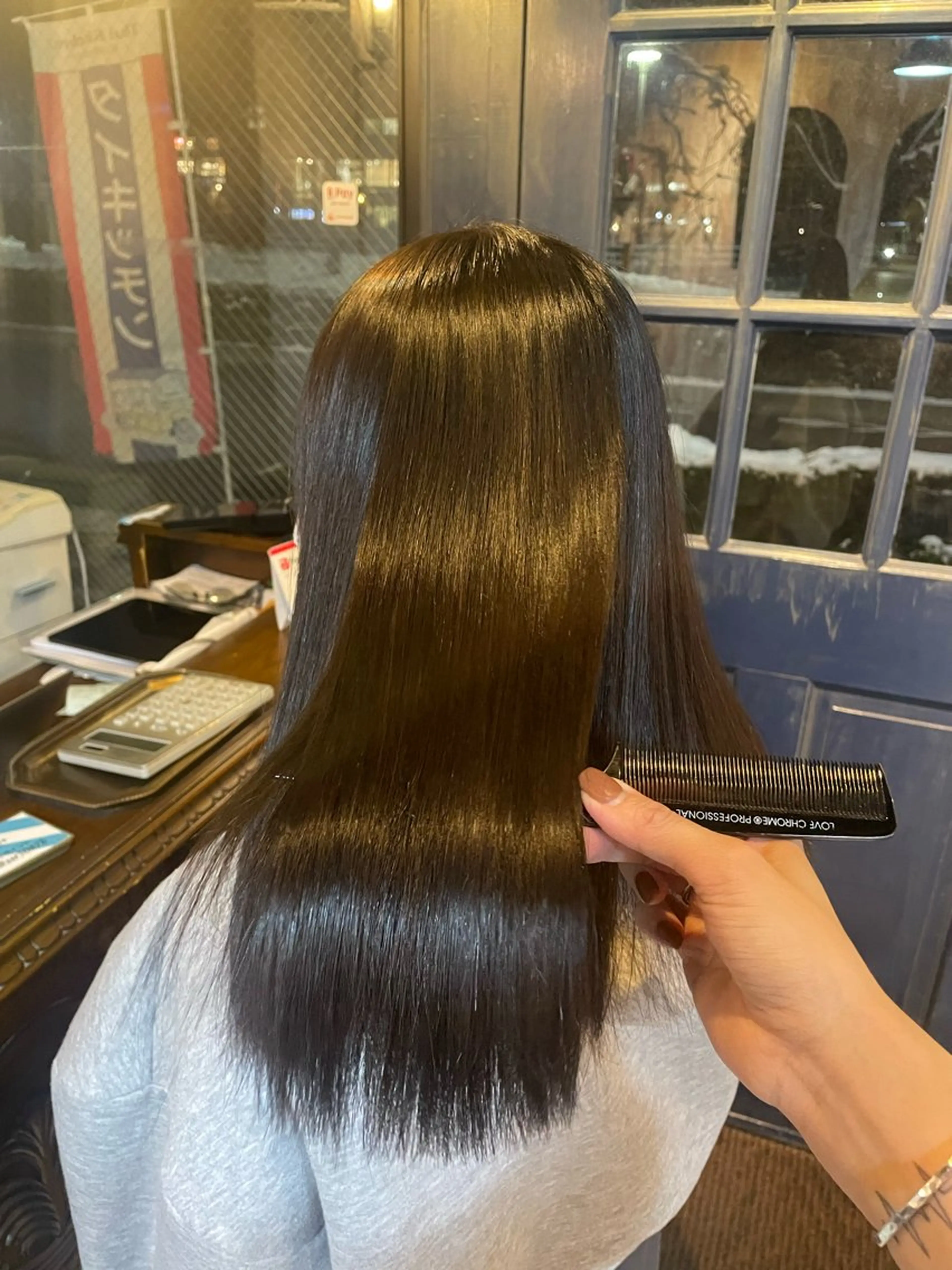 セミロング 縮毛矯正 《Rounds》 rihoのヘアスタイル